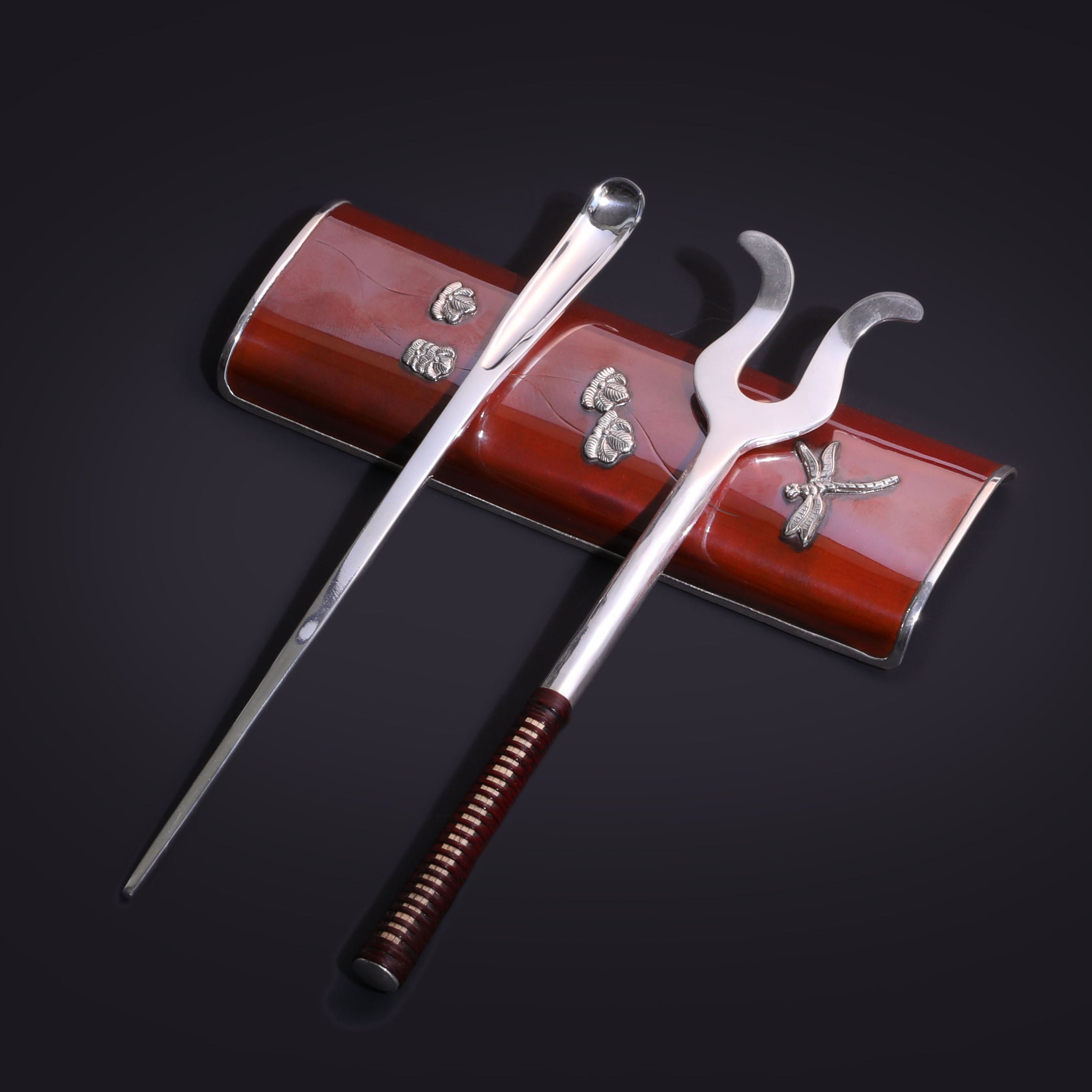 素简纯银茶挑|茶拨