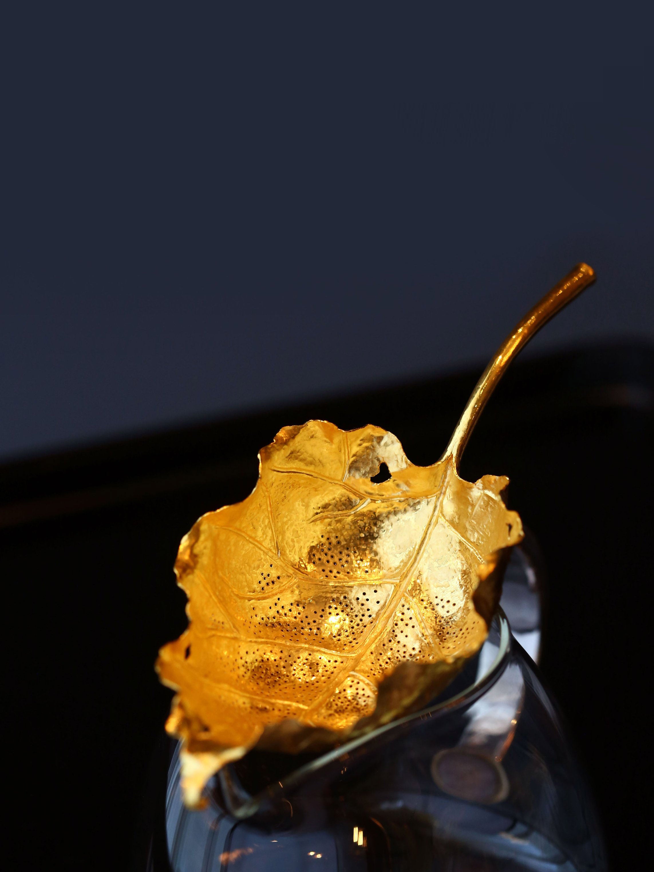 金秋叶纯金茶滤