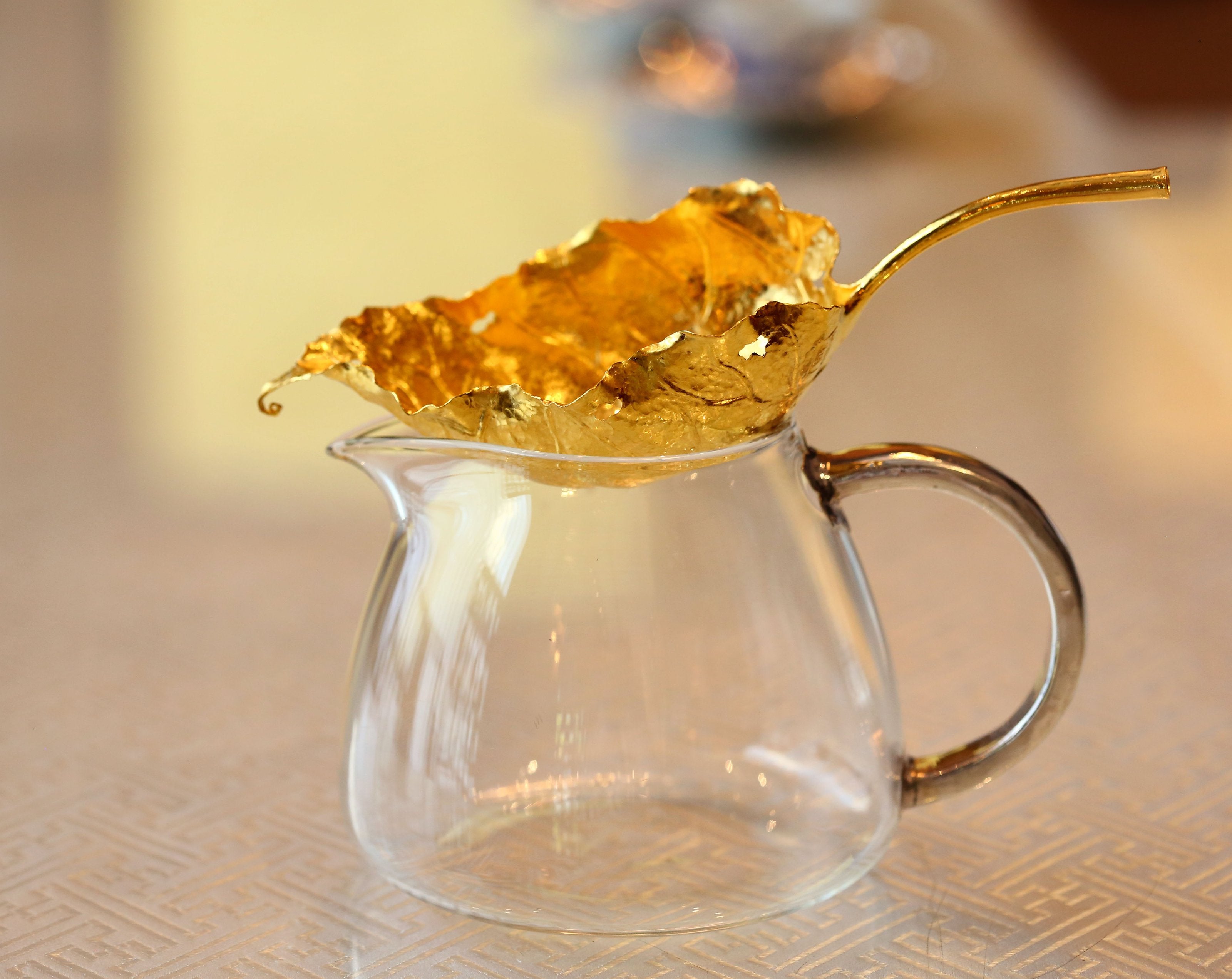 金秋叶纯金茶滤