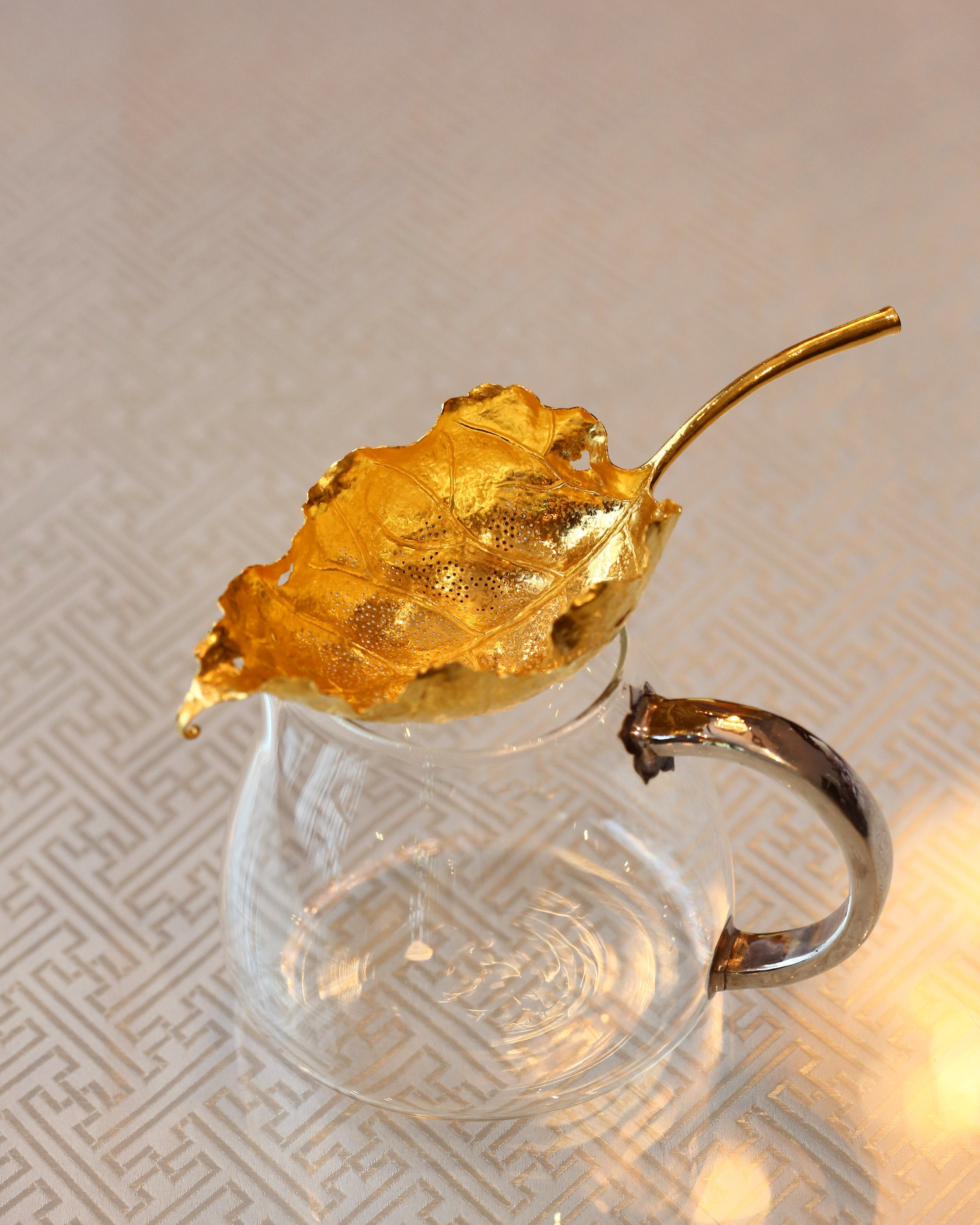 金秋叶纯金茶滤