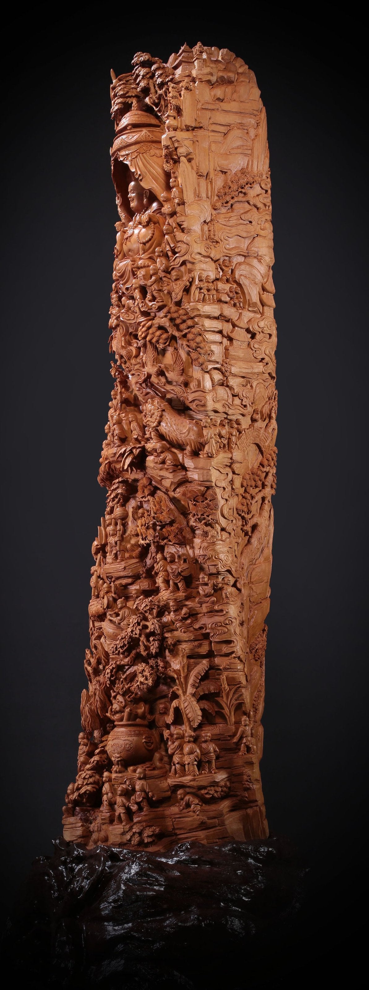 老山檀香百子闹弥勒