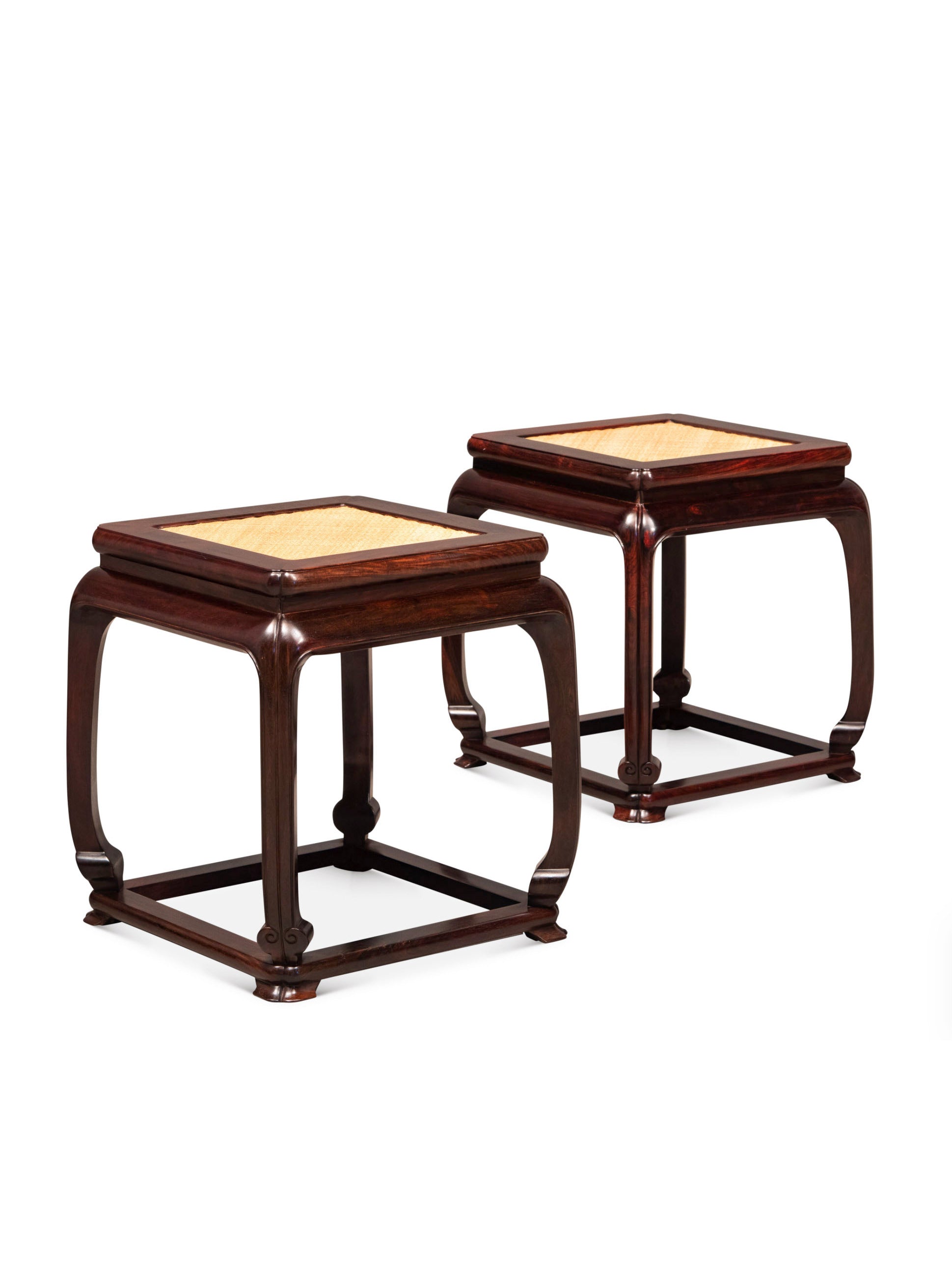 Lao rosewood square stool