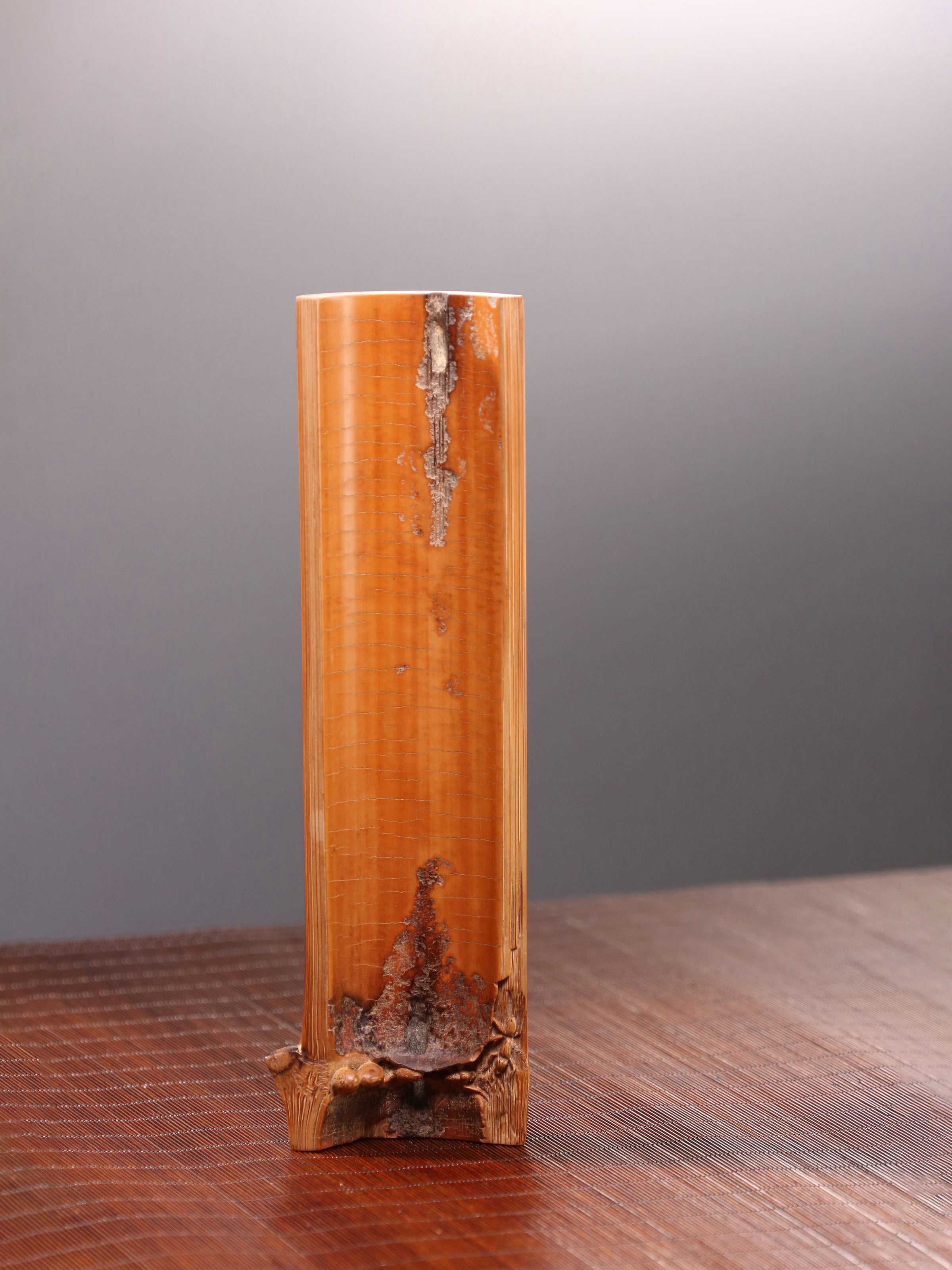 Tea Scoop Carved from Old Bamboo