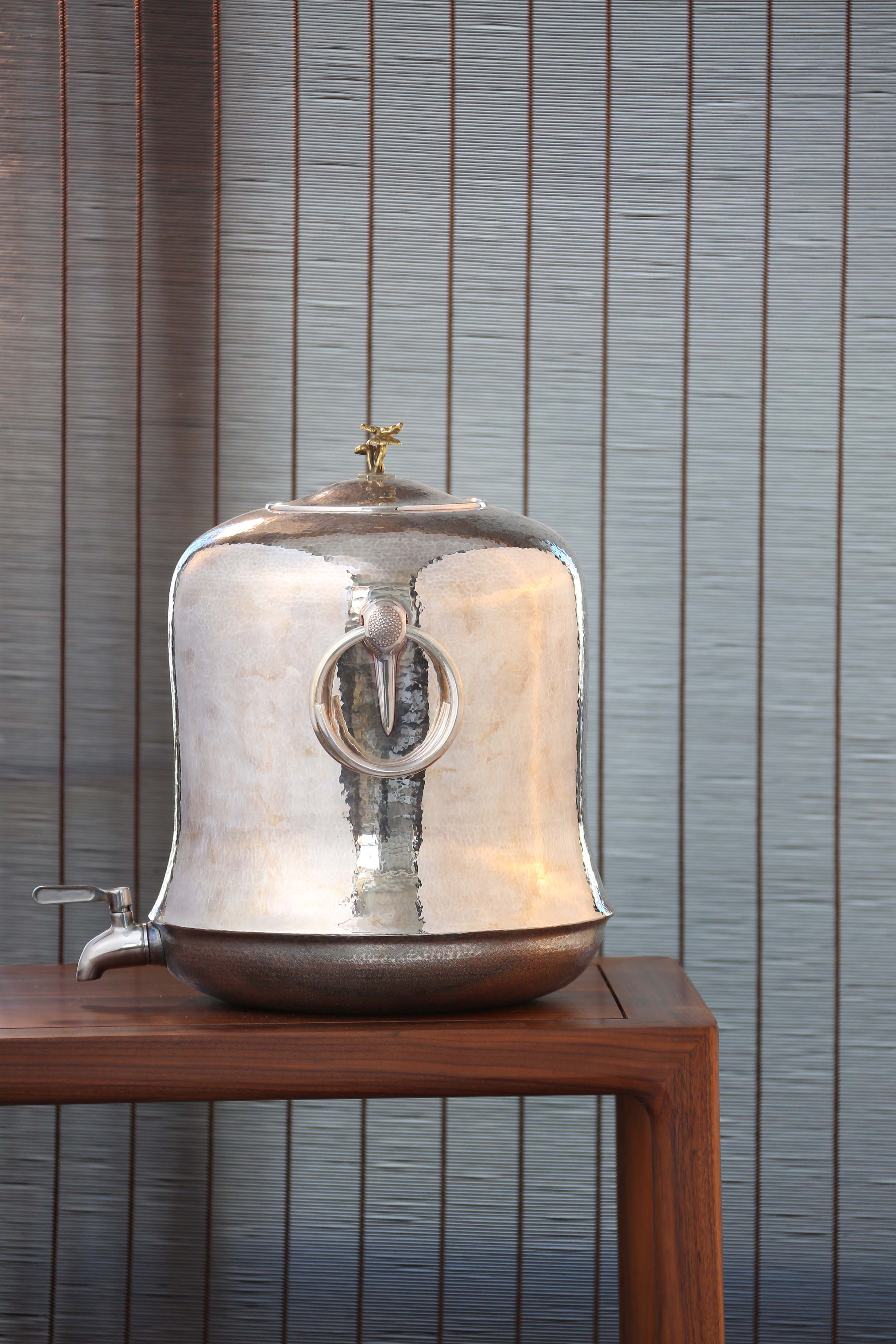 灵芝摘真形釜|纯银