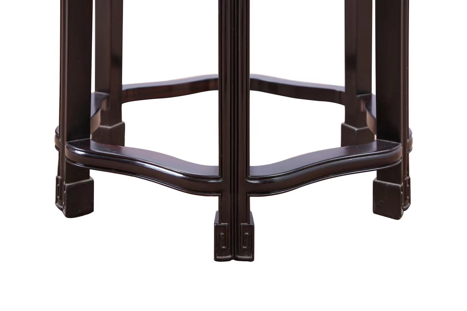 赞比亚紫檀 六角缠枝花几