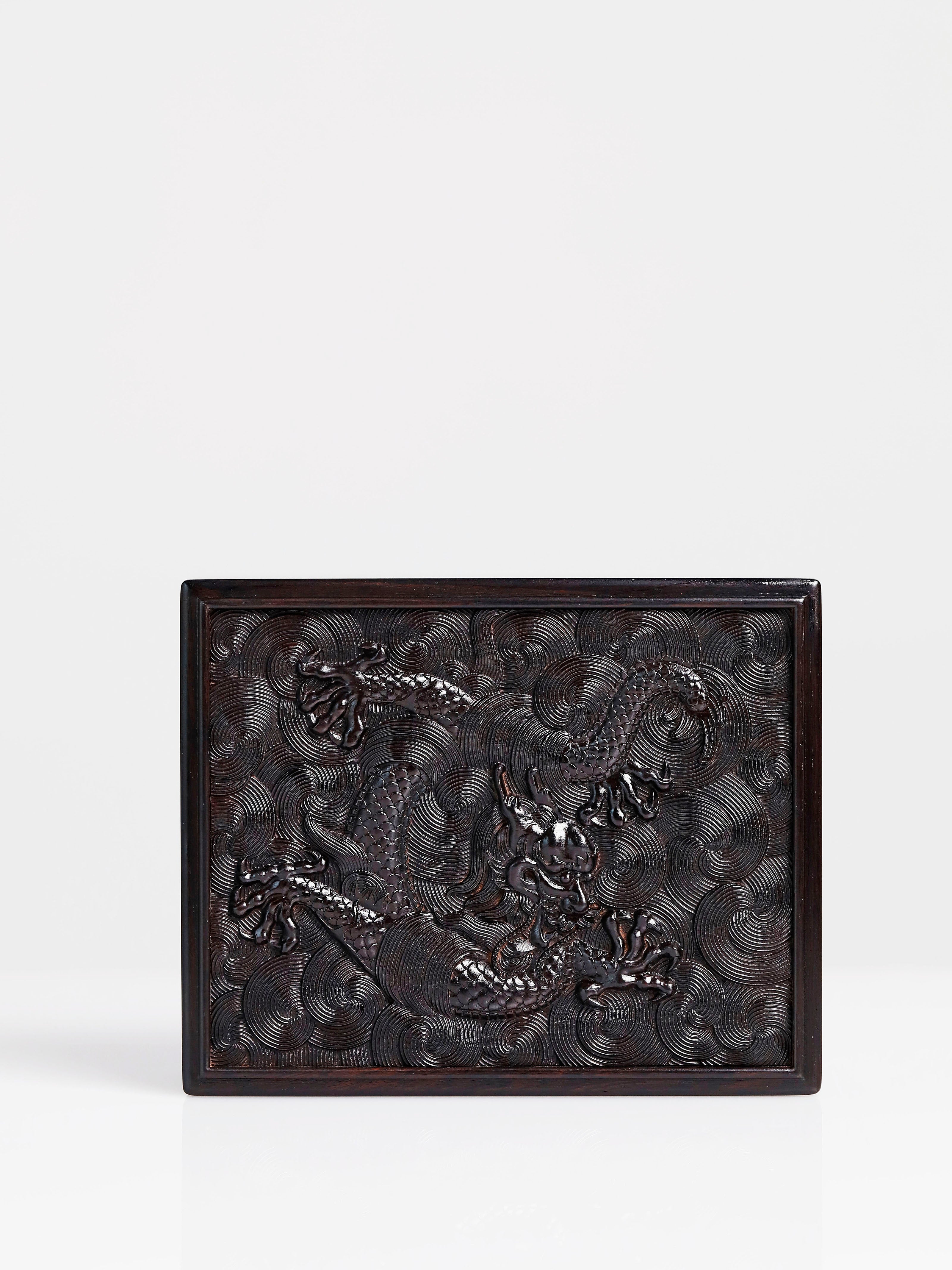 Purple Sandalwood Dragon Soaring Ten Thousand Miles Small Tea Box