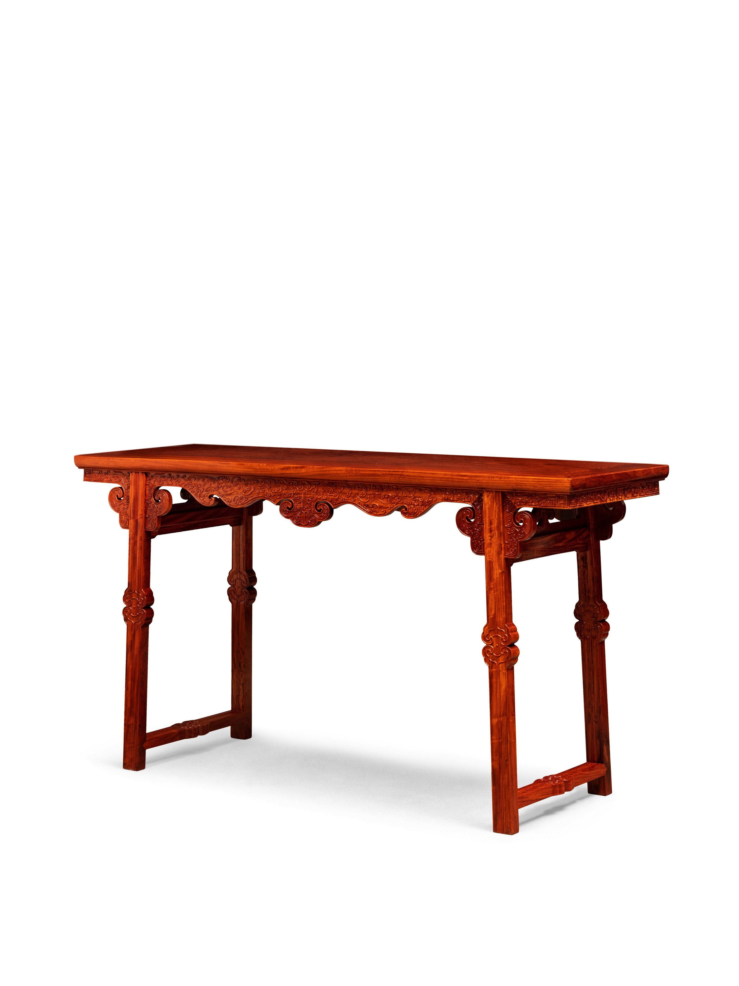 Burmese carved flat-top table