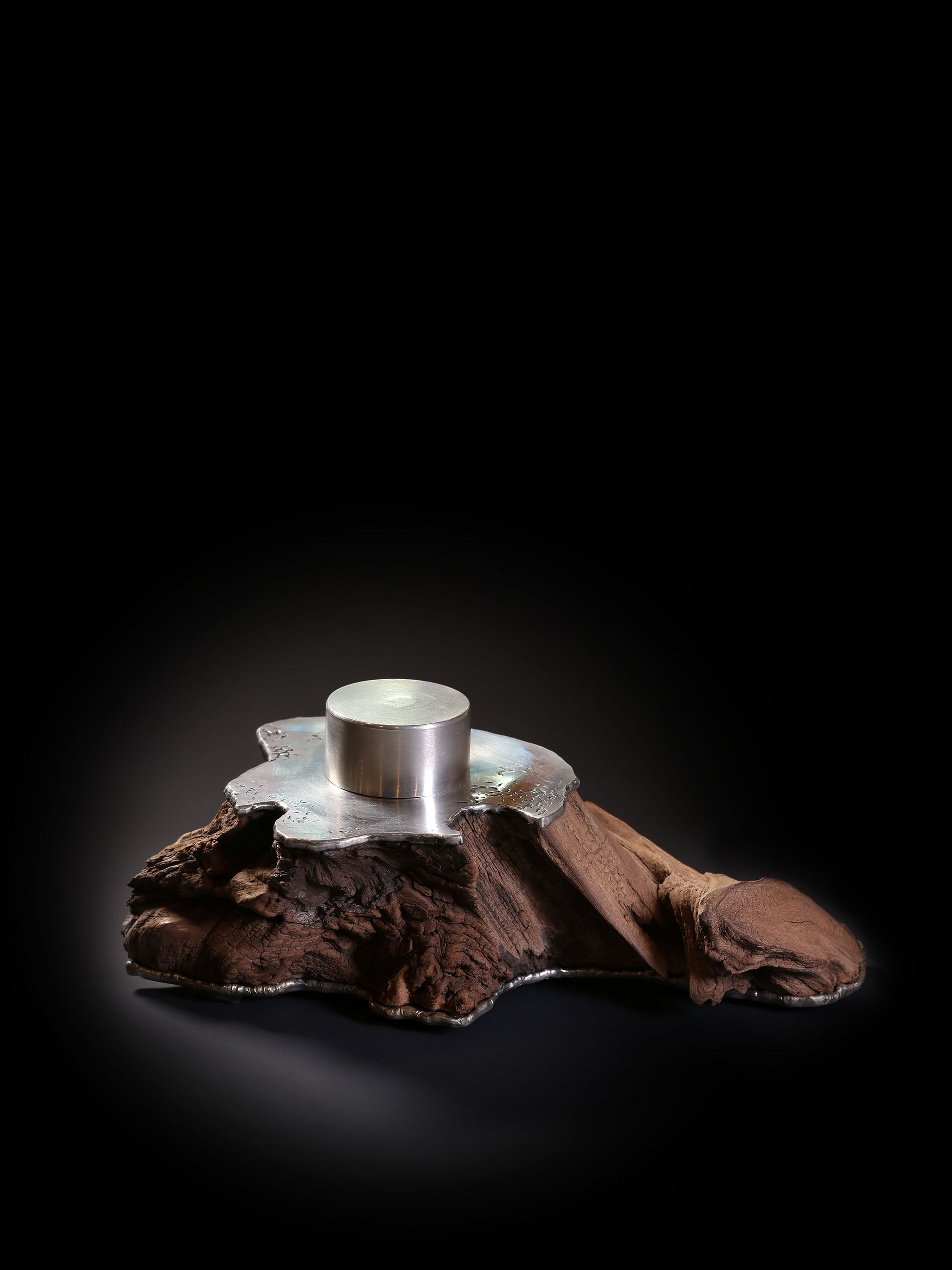 绵延起伏 锡雕瘤木茶叶罐