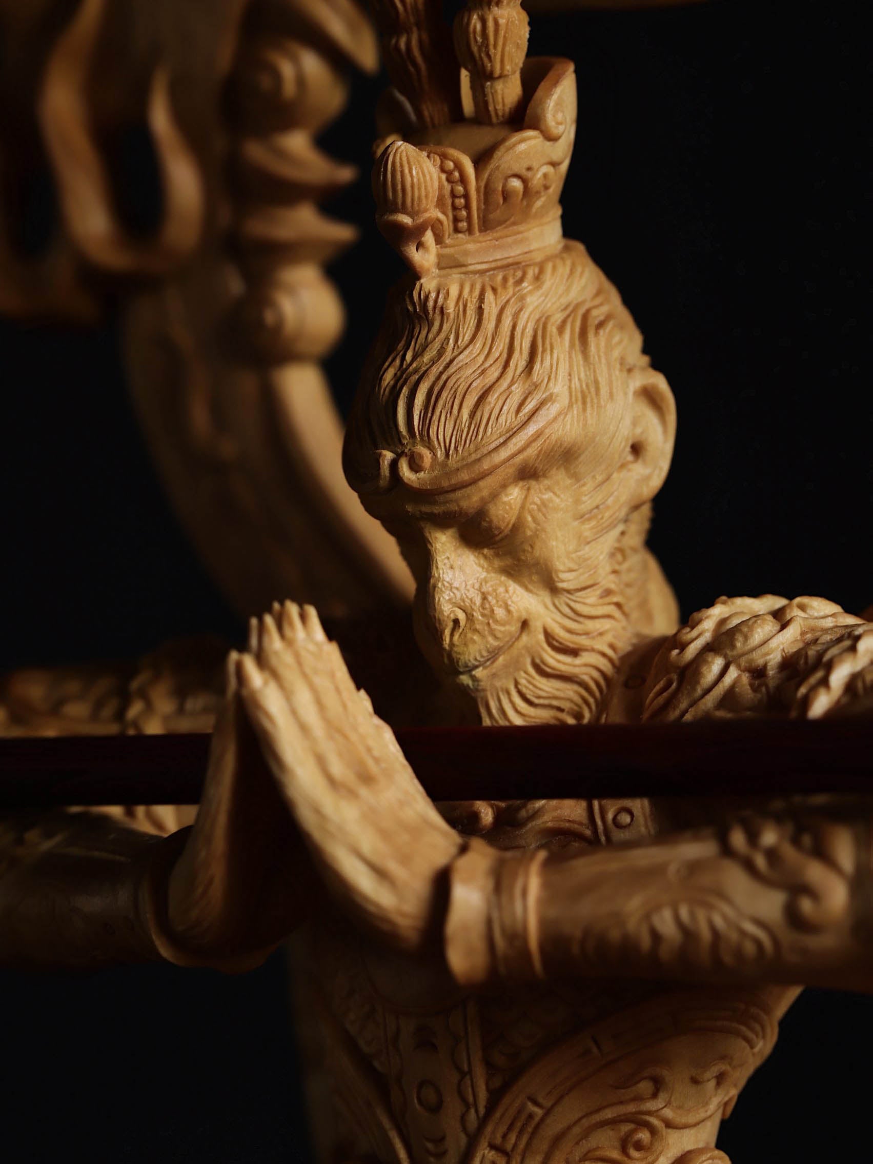 Monkey King Boxwood Carving