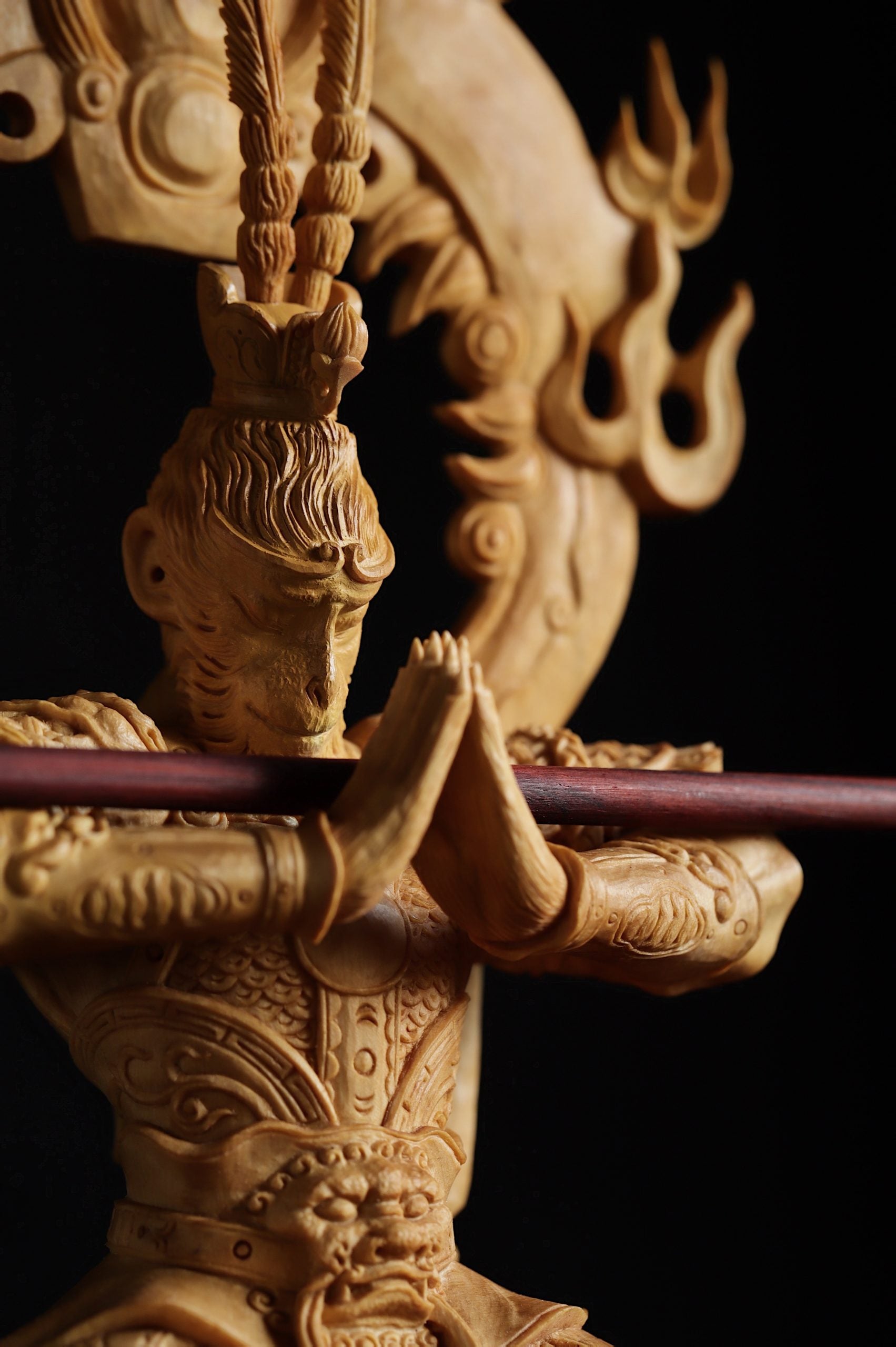 Monkey King Boxwood Carving