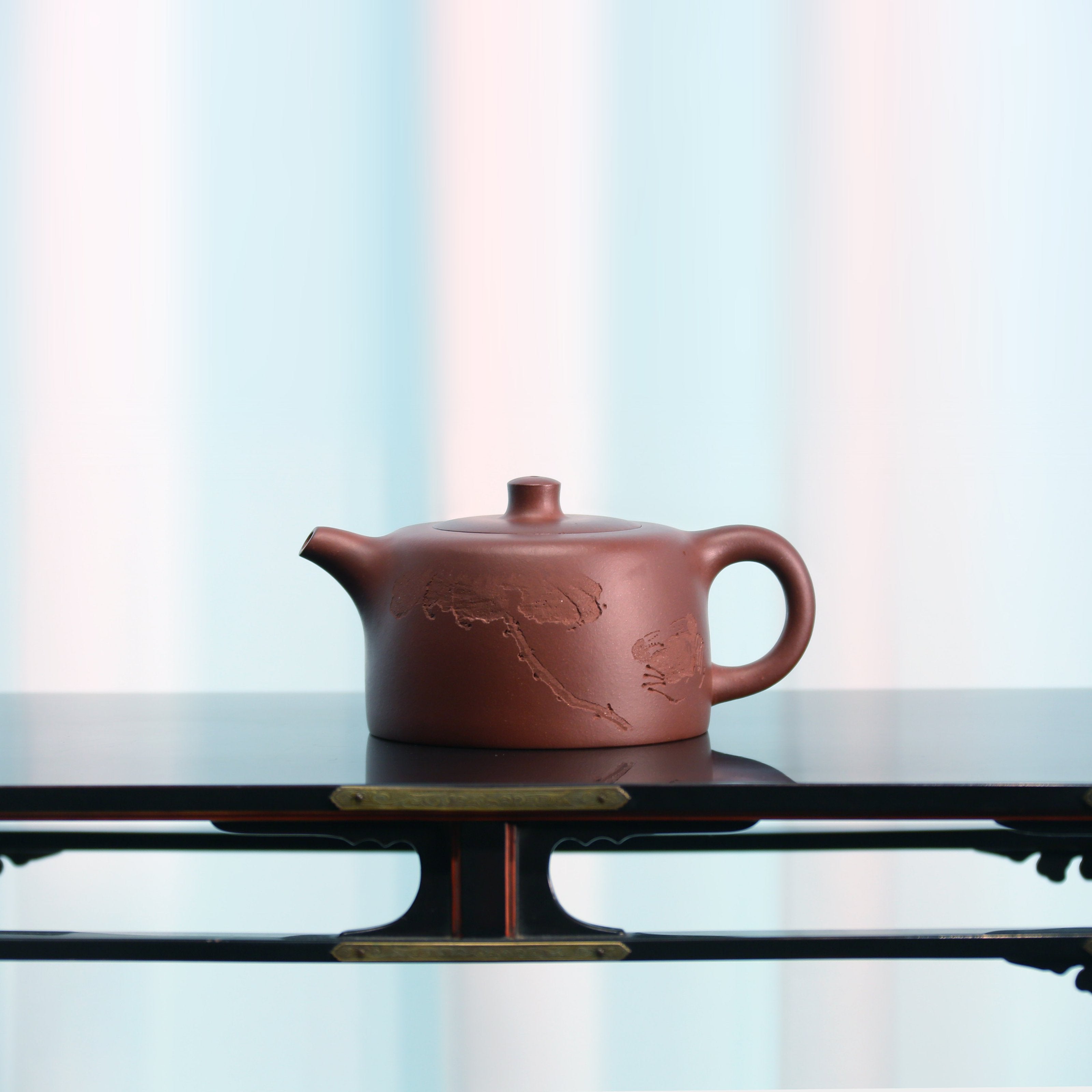 2008年饶宗颐刻绘清水泥井栏书画壶