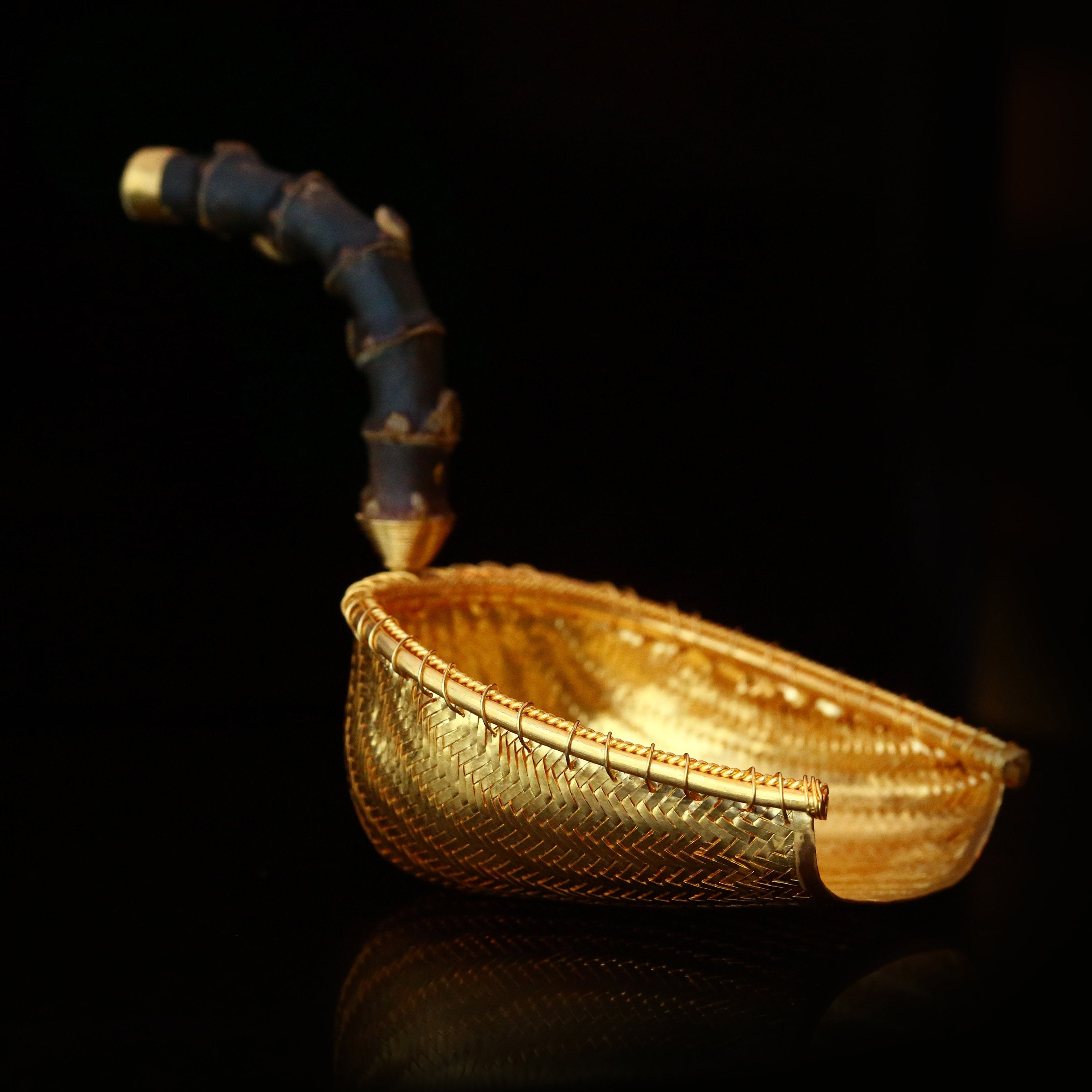 日進鬥金純銀純金茶漏、茶則、茶撥