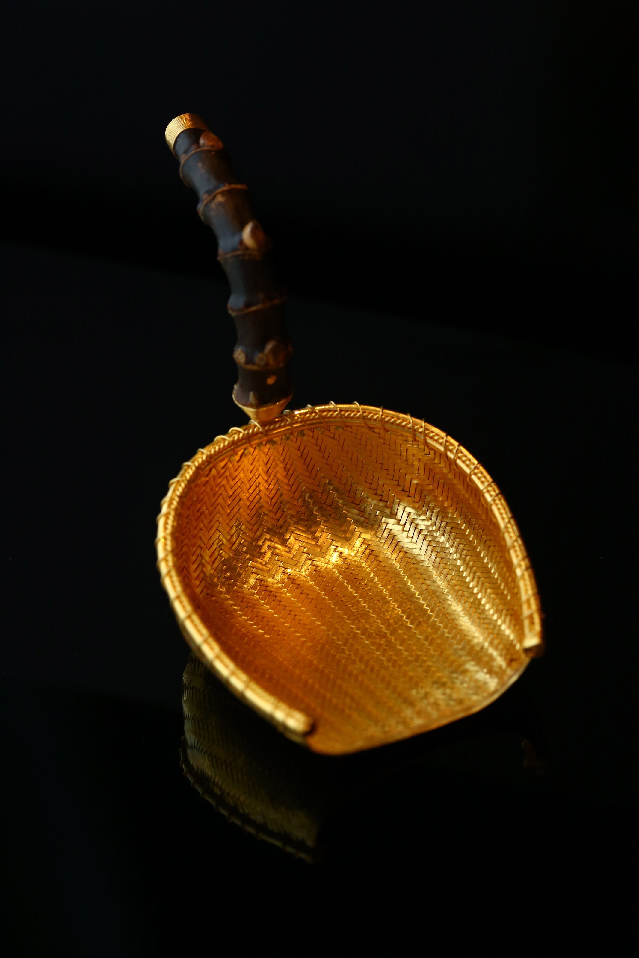 日進鬥金純銀純金茶漏、茶則、茶撥