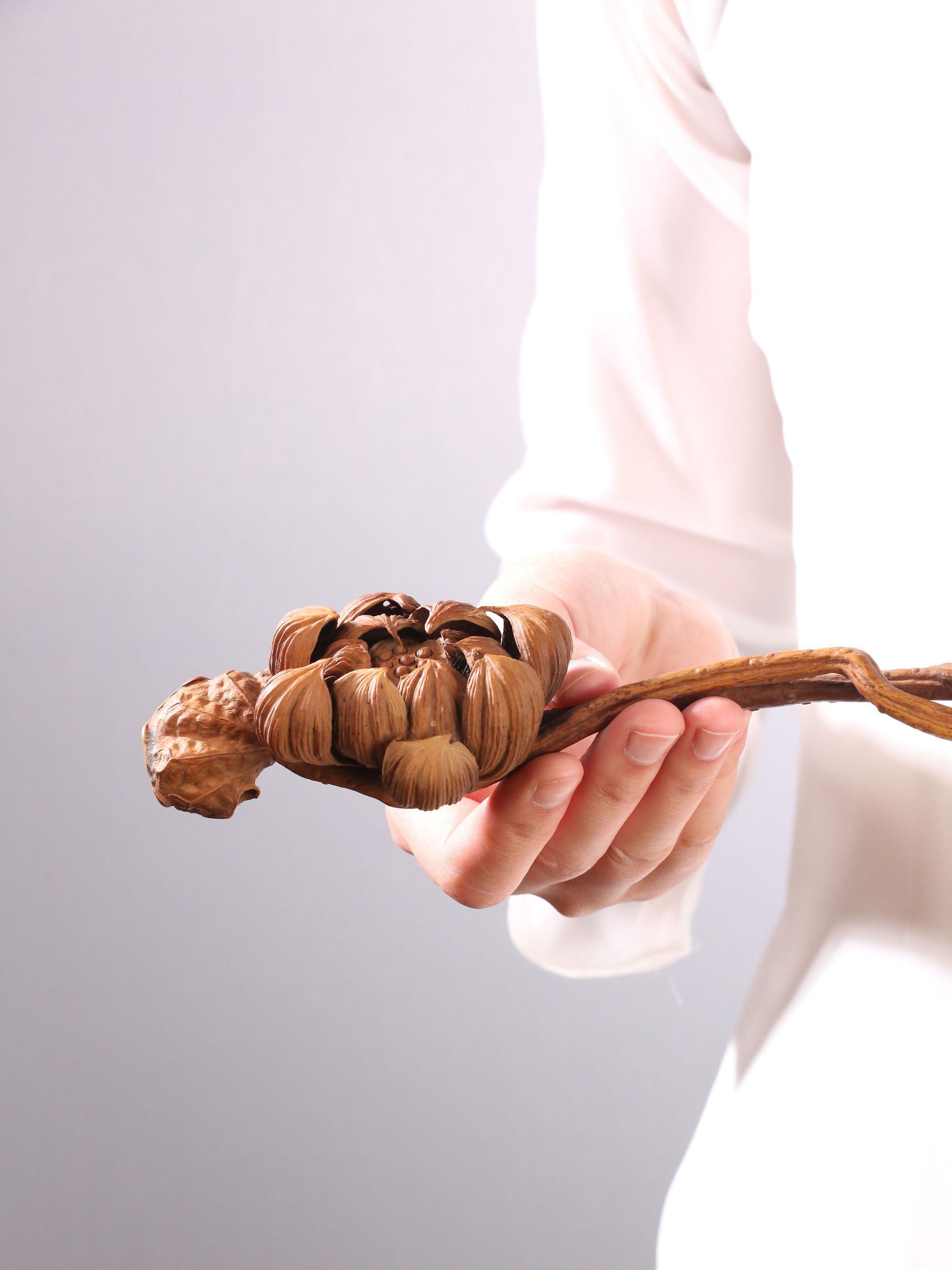 黄杨木手雕如意