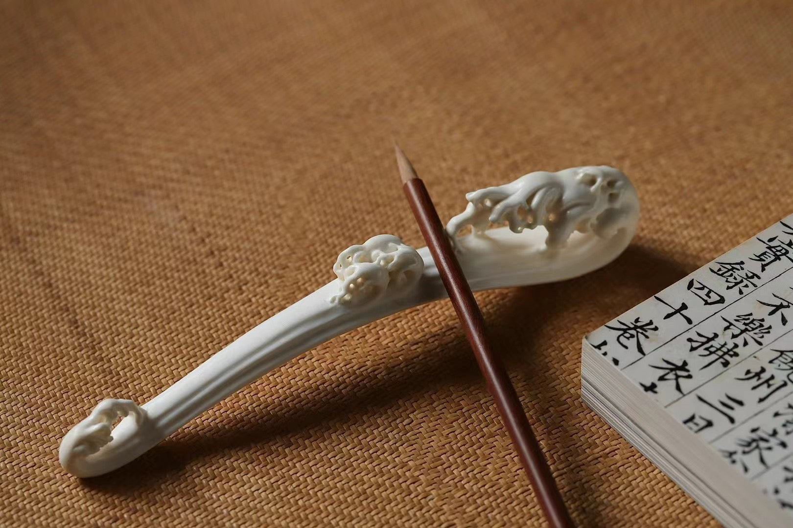 鹿角顺风顺如意笔搁