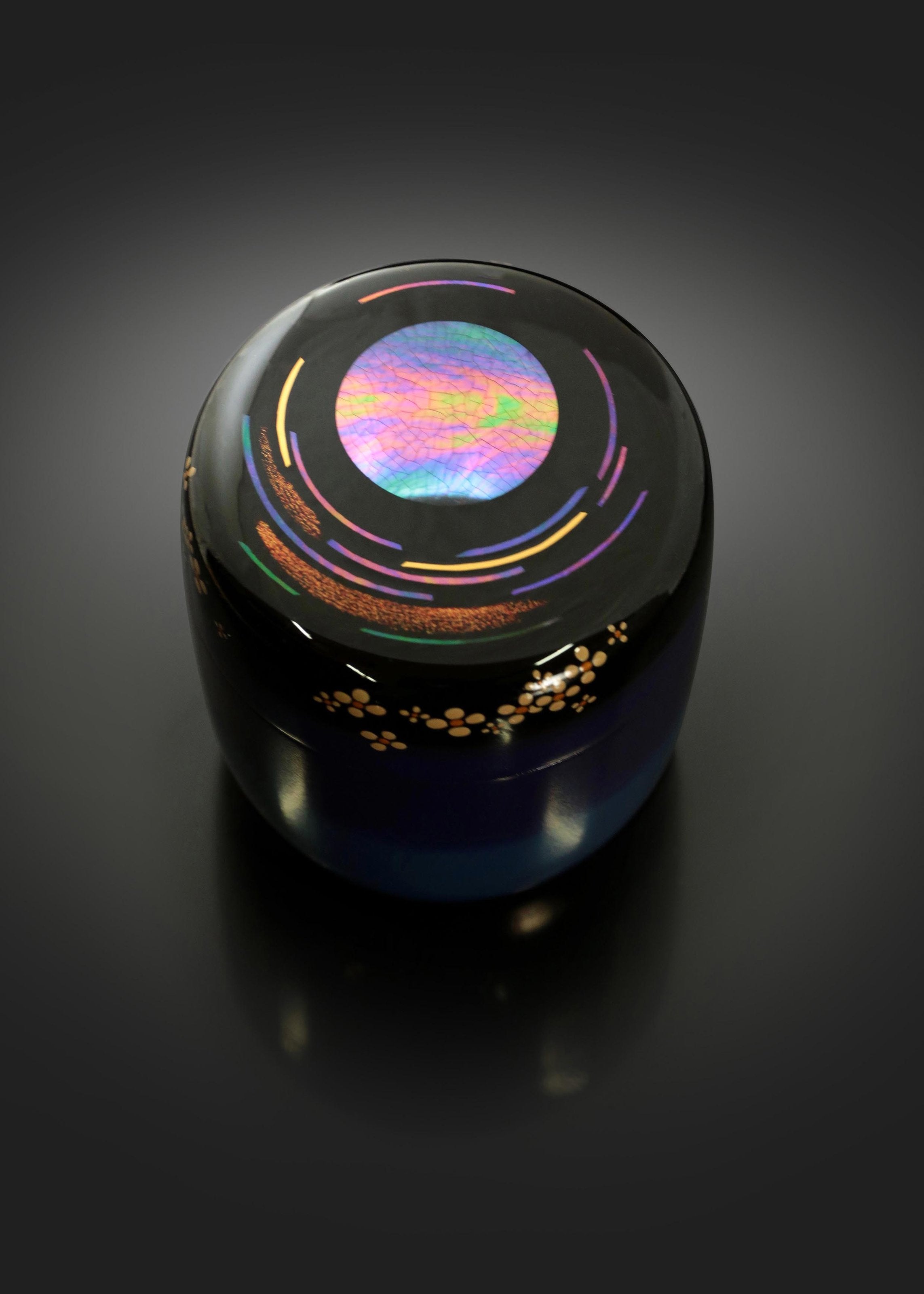 彩霞贝壳镶嵌茶枣|松山作品