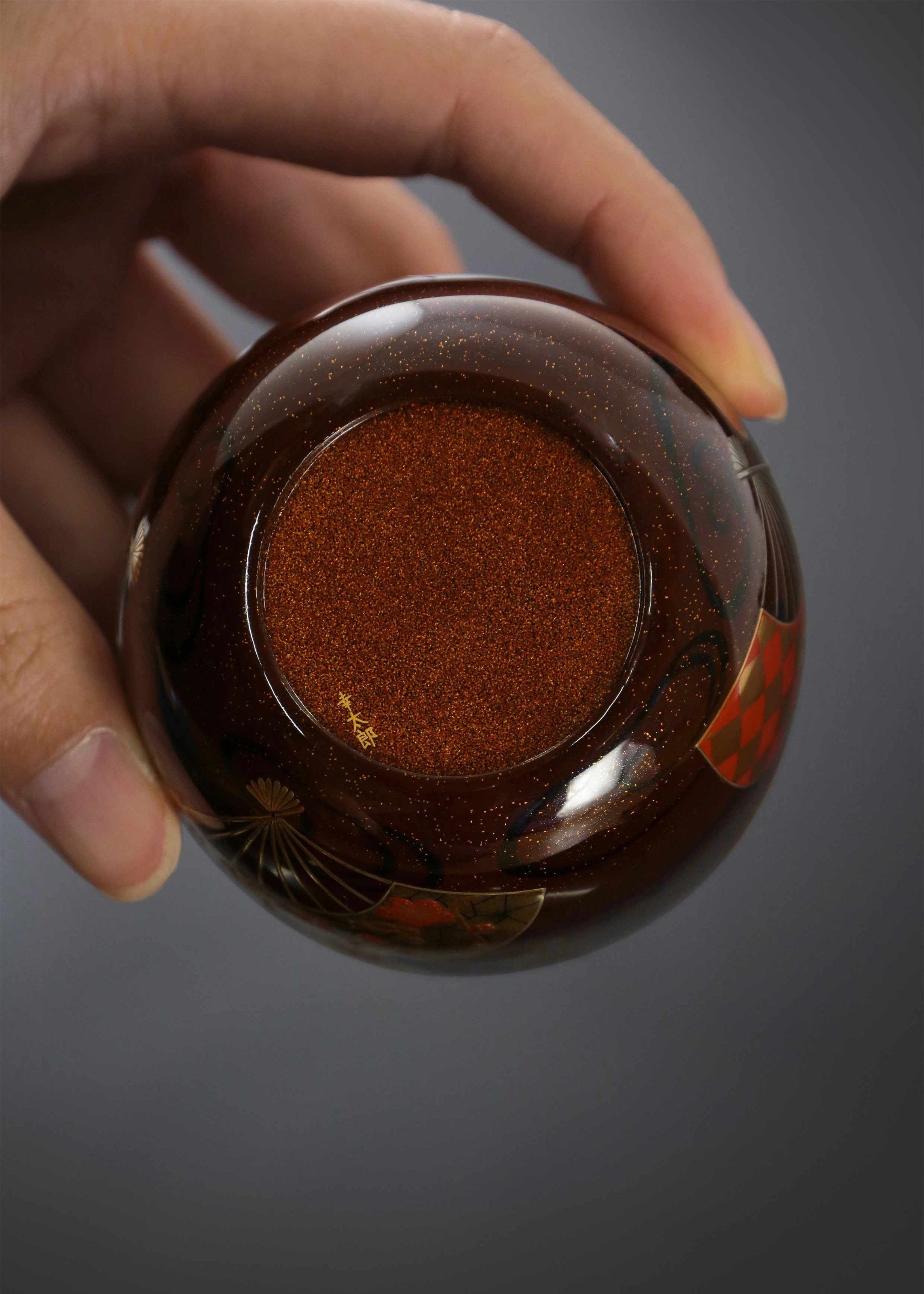 扇面四君子茶棗|松山作品