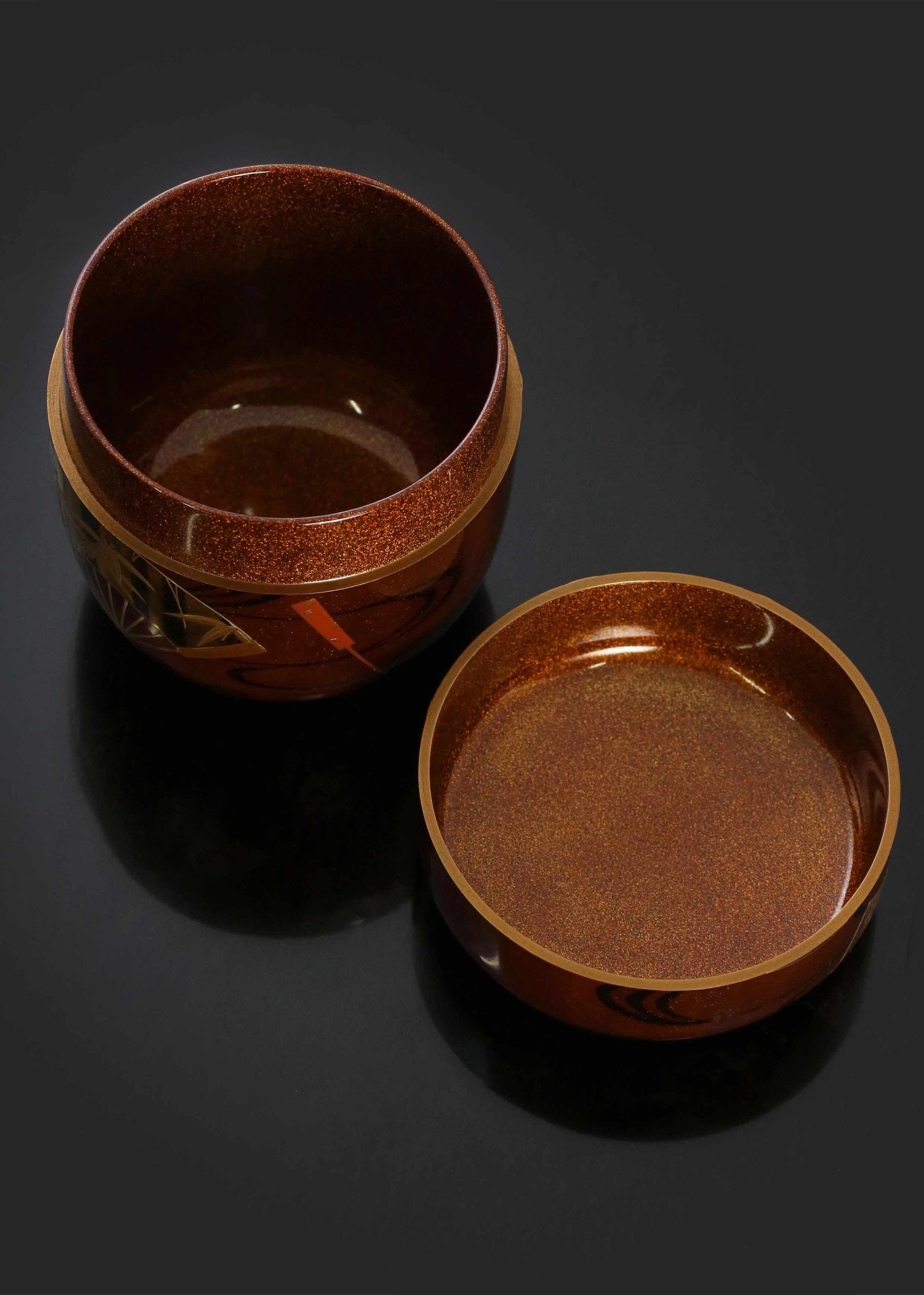 扇面四君子茶棗|松山作品