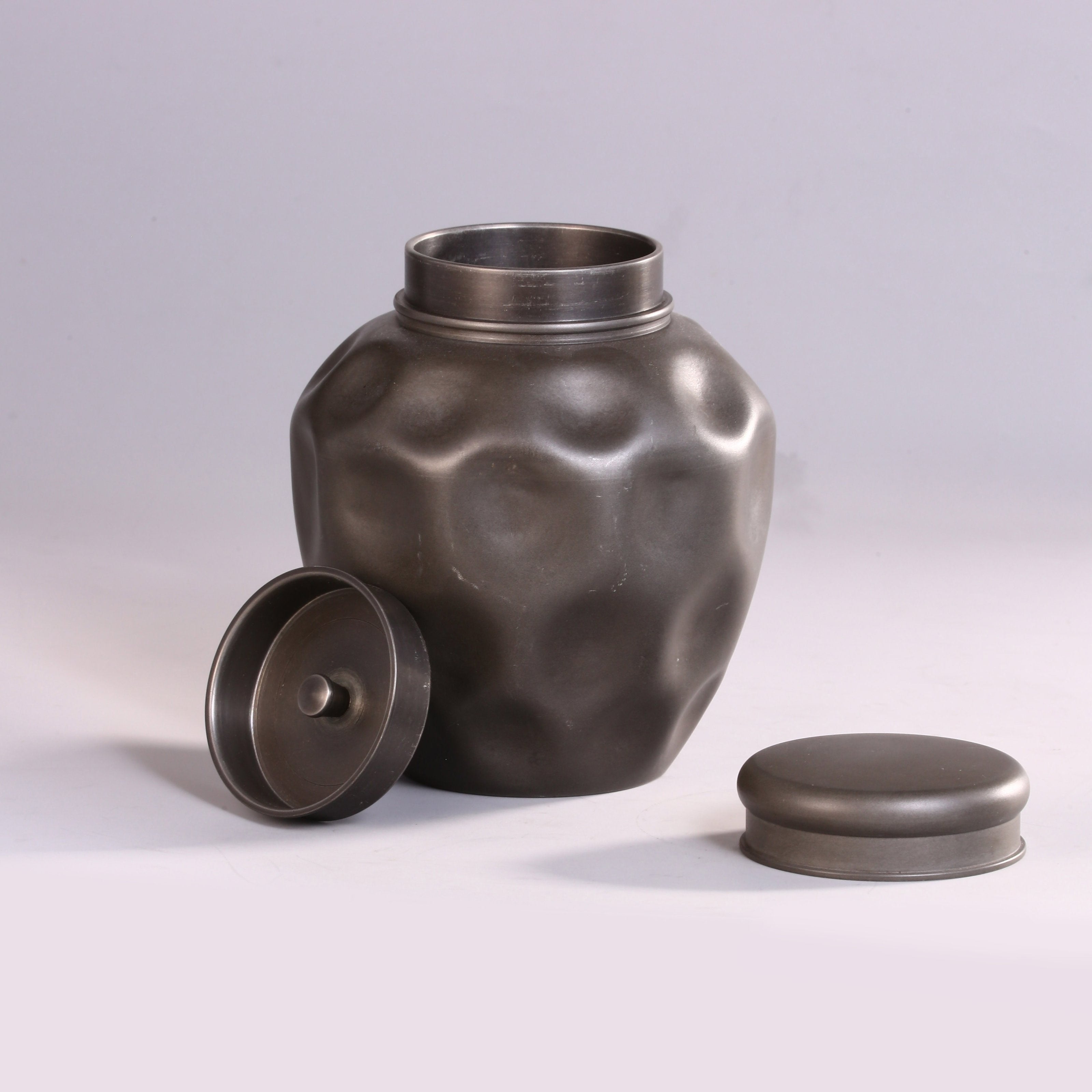 松下烹溪月——纯锡老茶罐