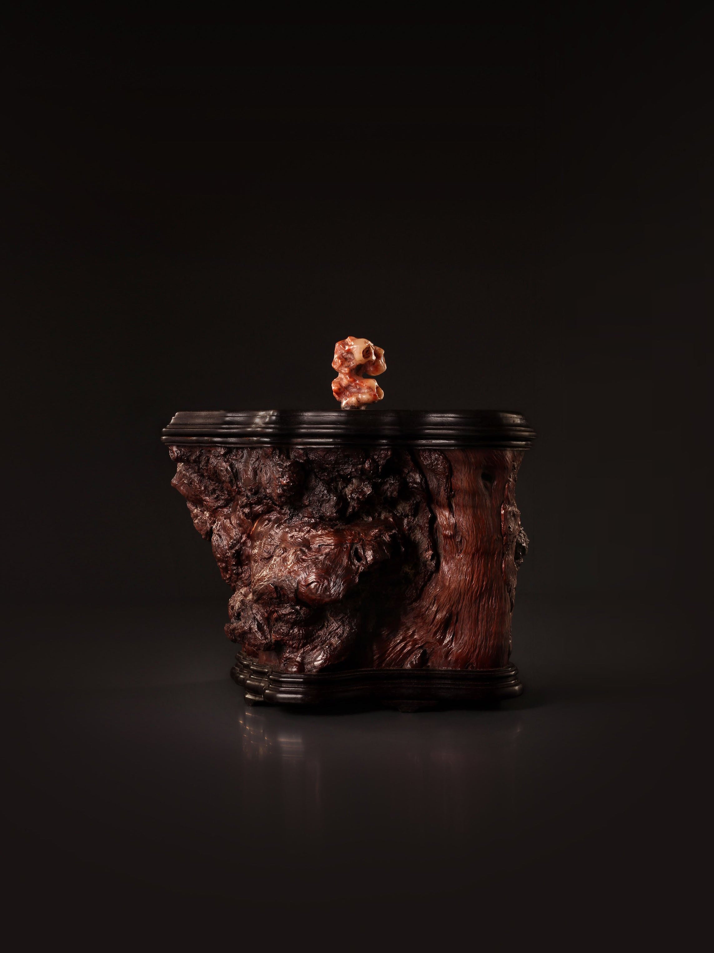 寿山石随形茶叶罐