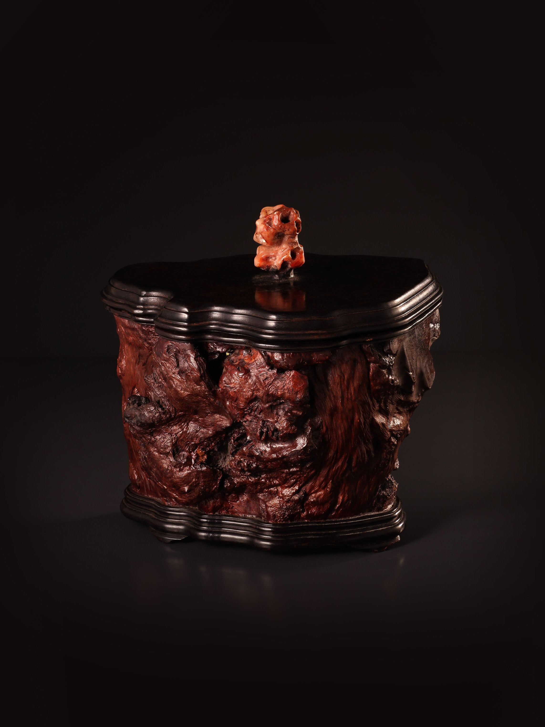 寿山石随形茶叶罐