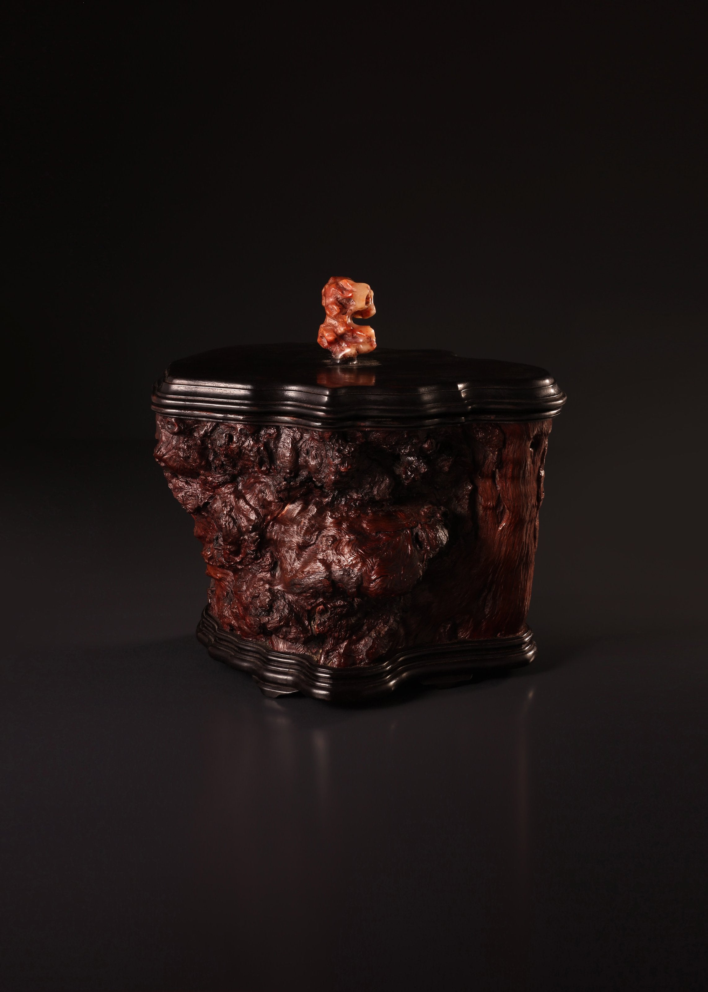 寿山石随形茶叶罐