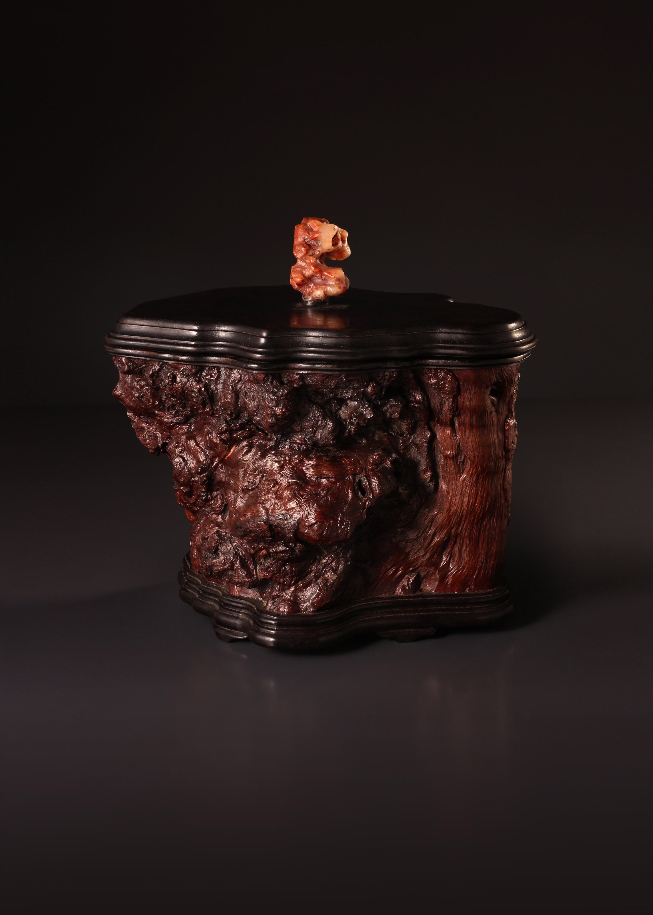 寿山石随形茶叶罐