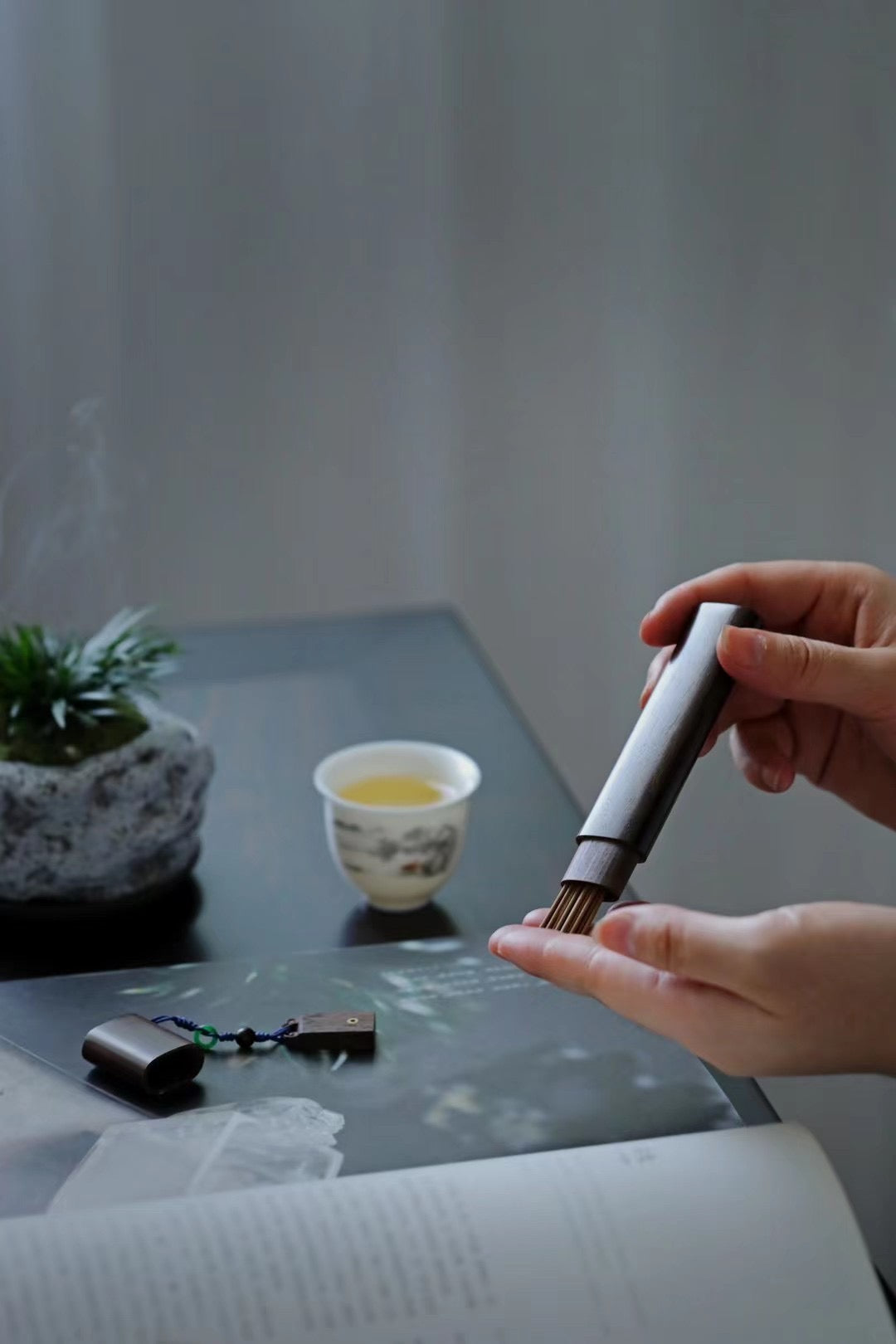 小叶紫檀香筒香插