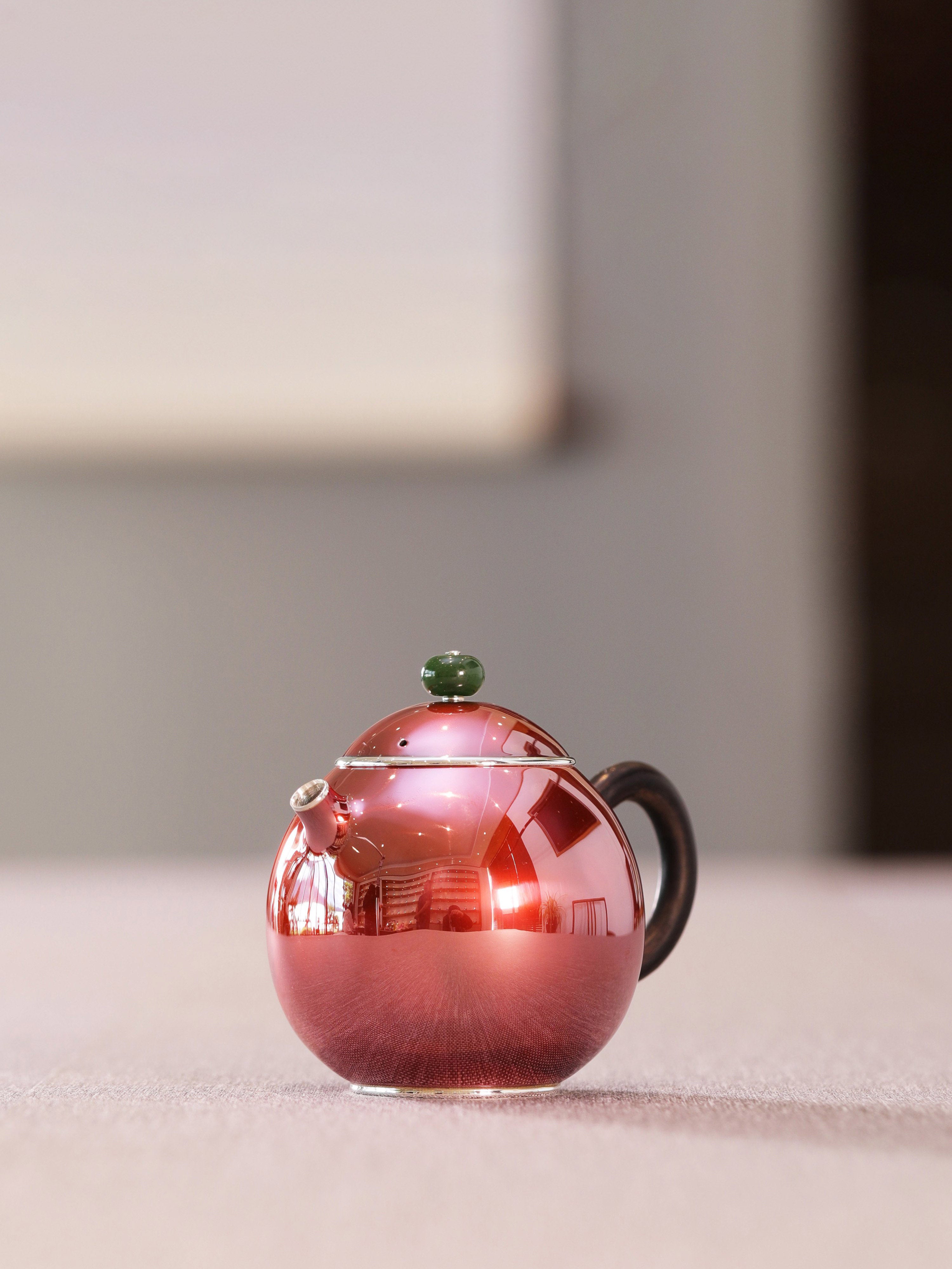 铜包银龙蛋泡壶