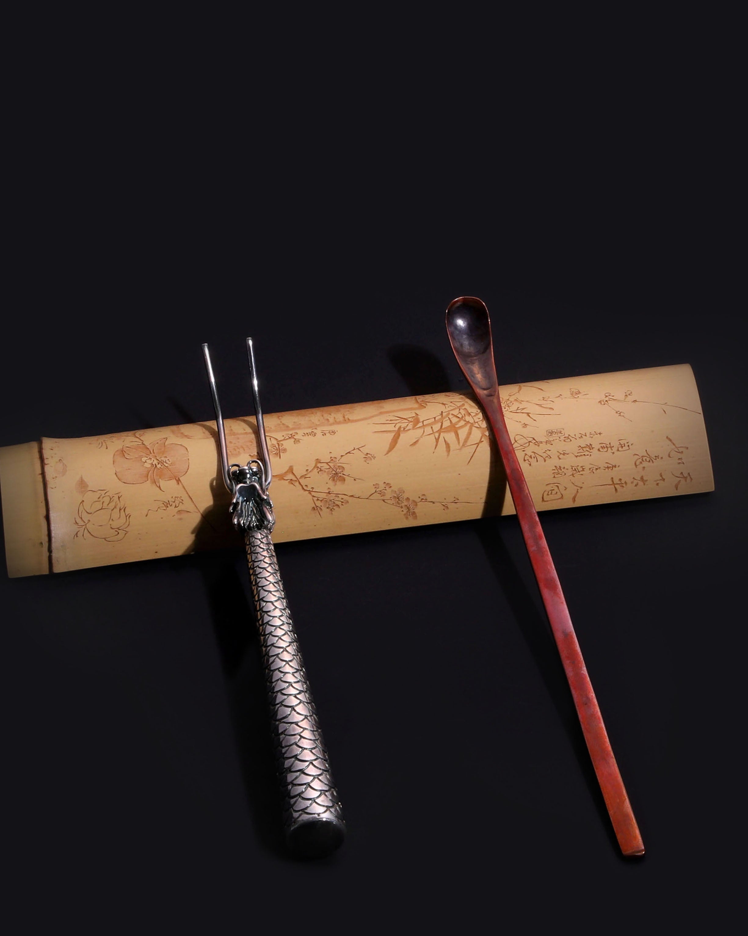 铜艺茶拨|苍龙茶挑