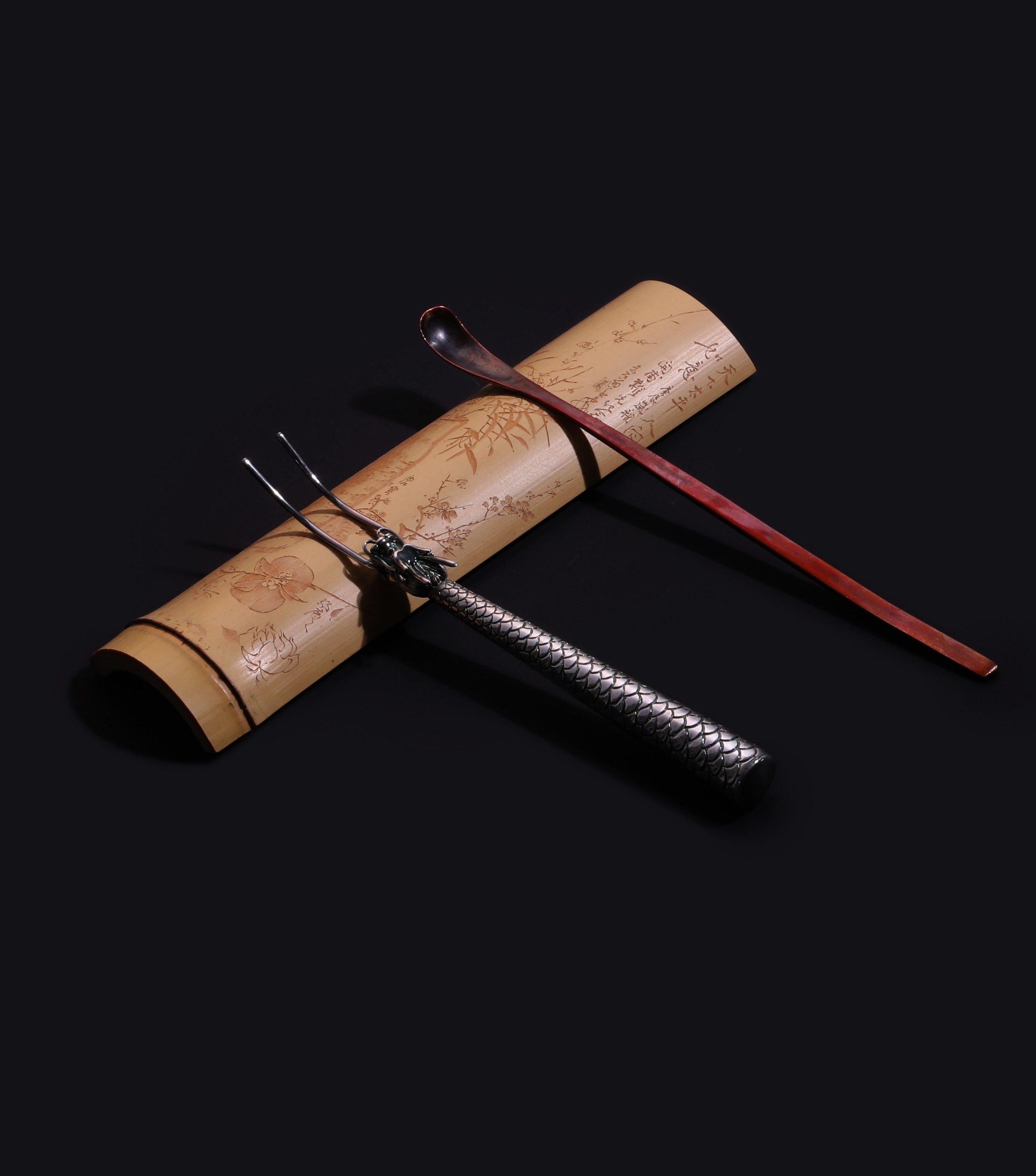 铜艺茶拨|苍龙茶挑