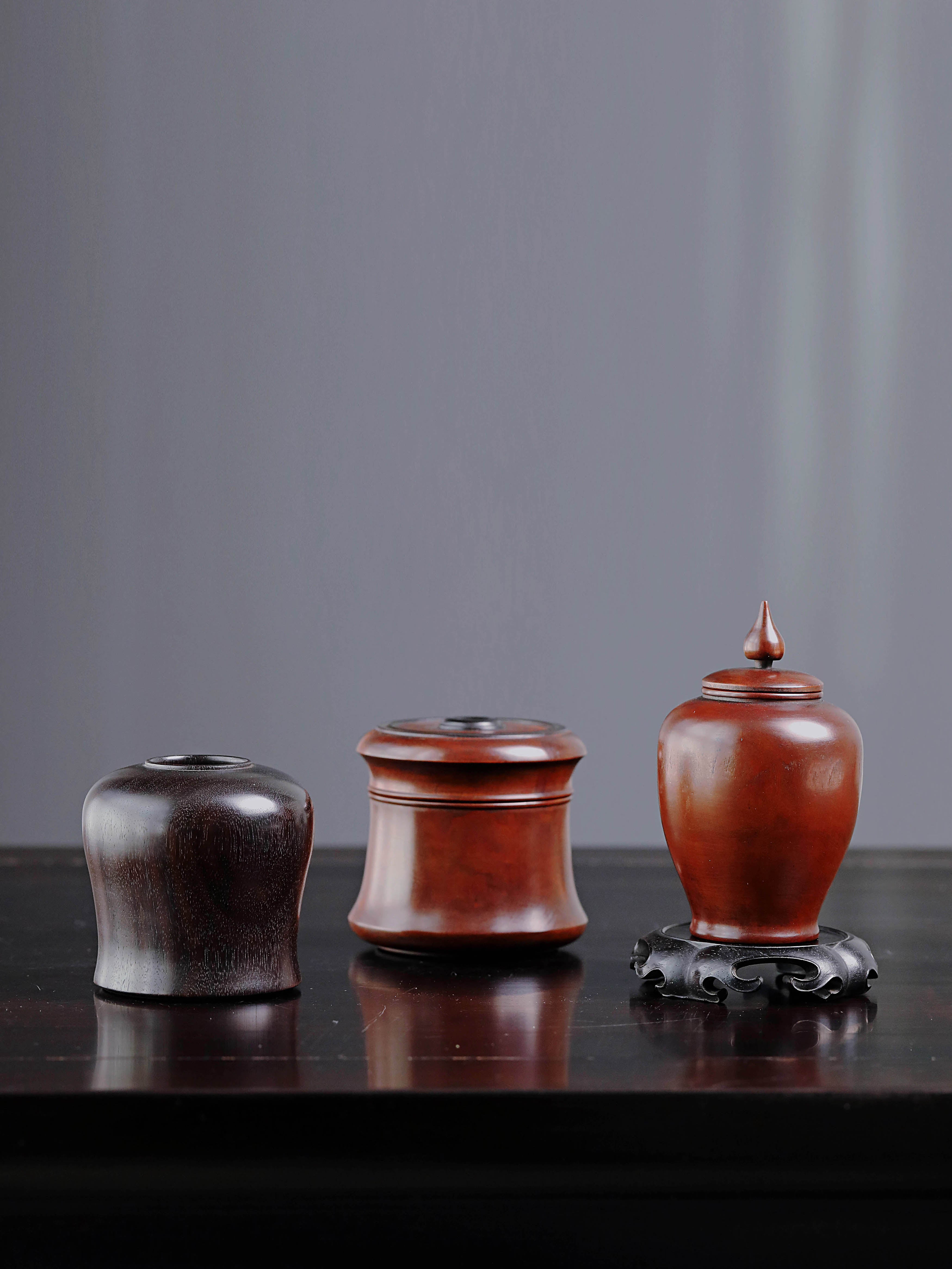 文房雅韵水盂、茶罐