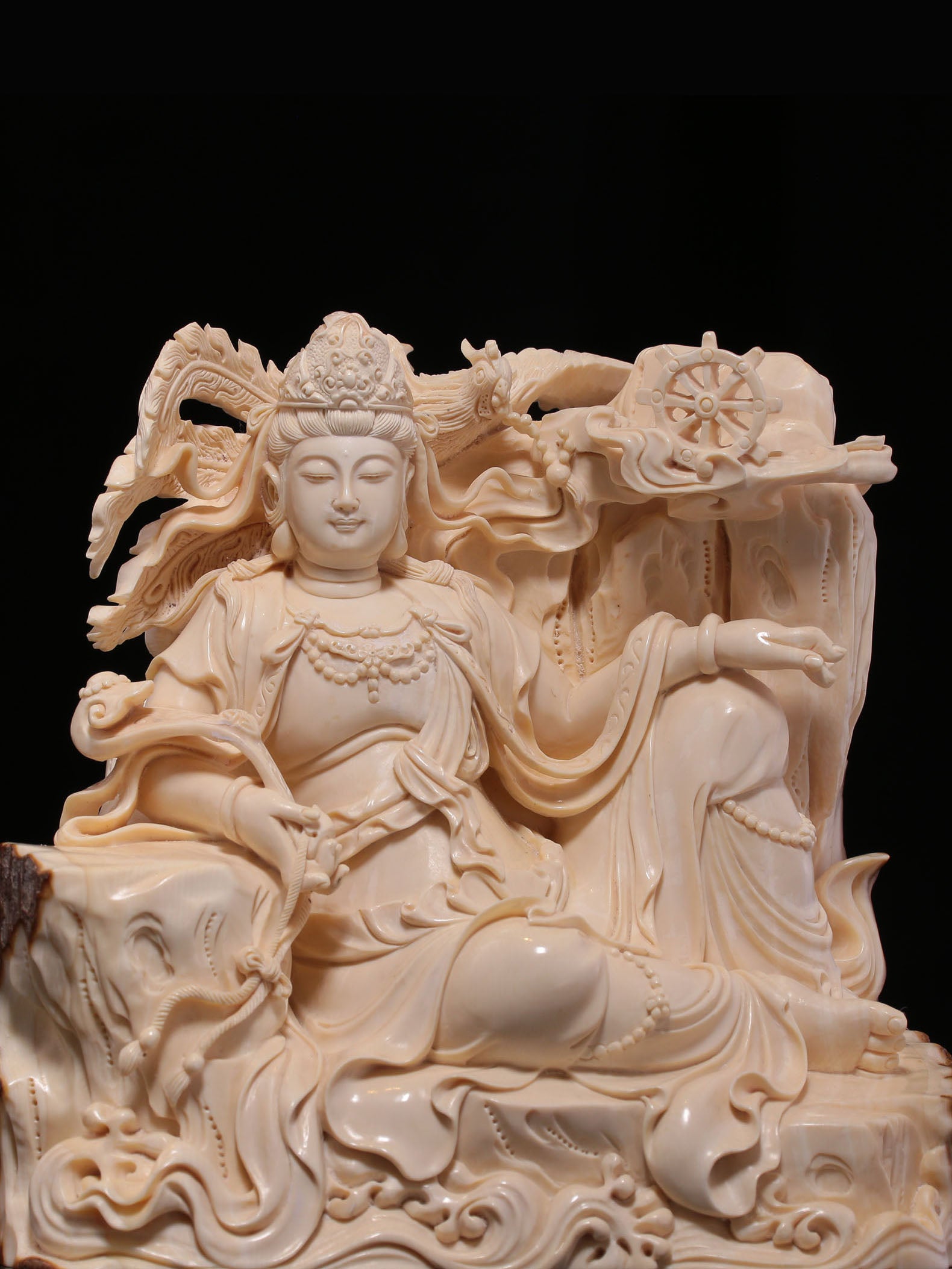 Ivory Carving - Reclining Guanyin