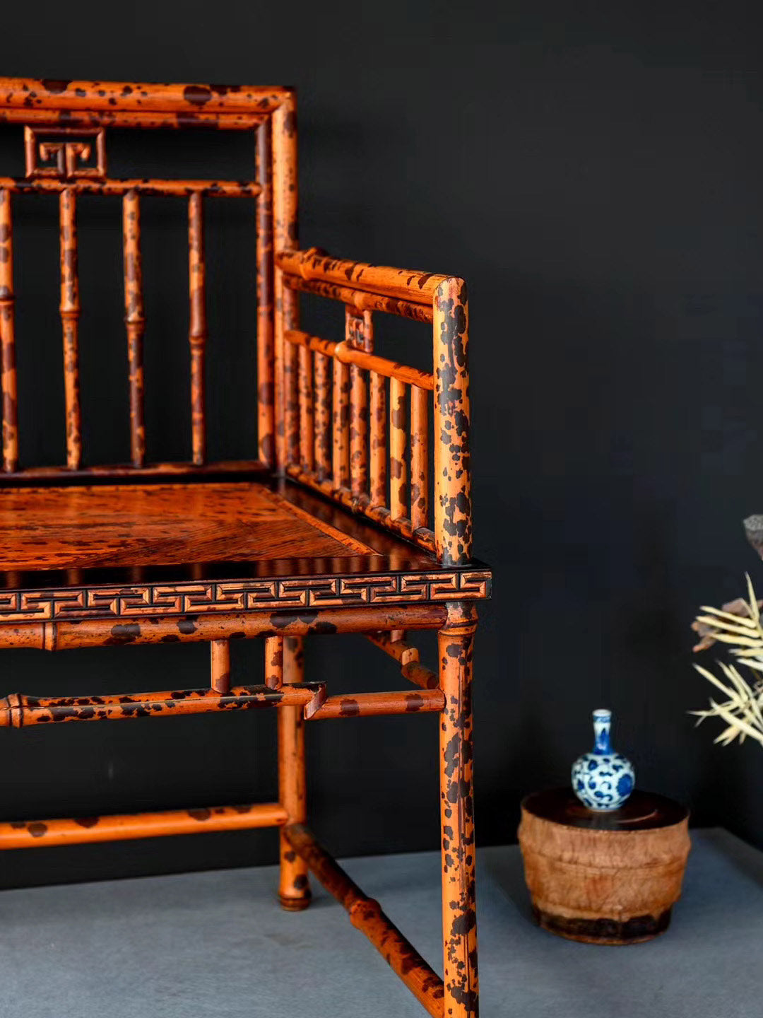 Xiangfei Bamboo Pattern Zen Chair 