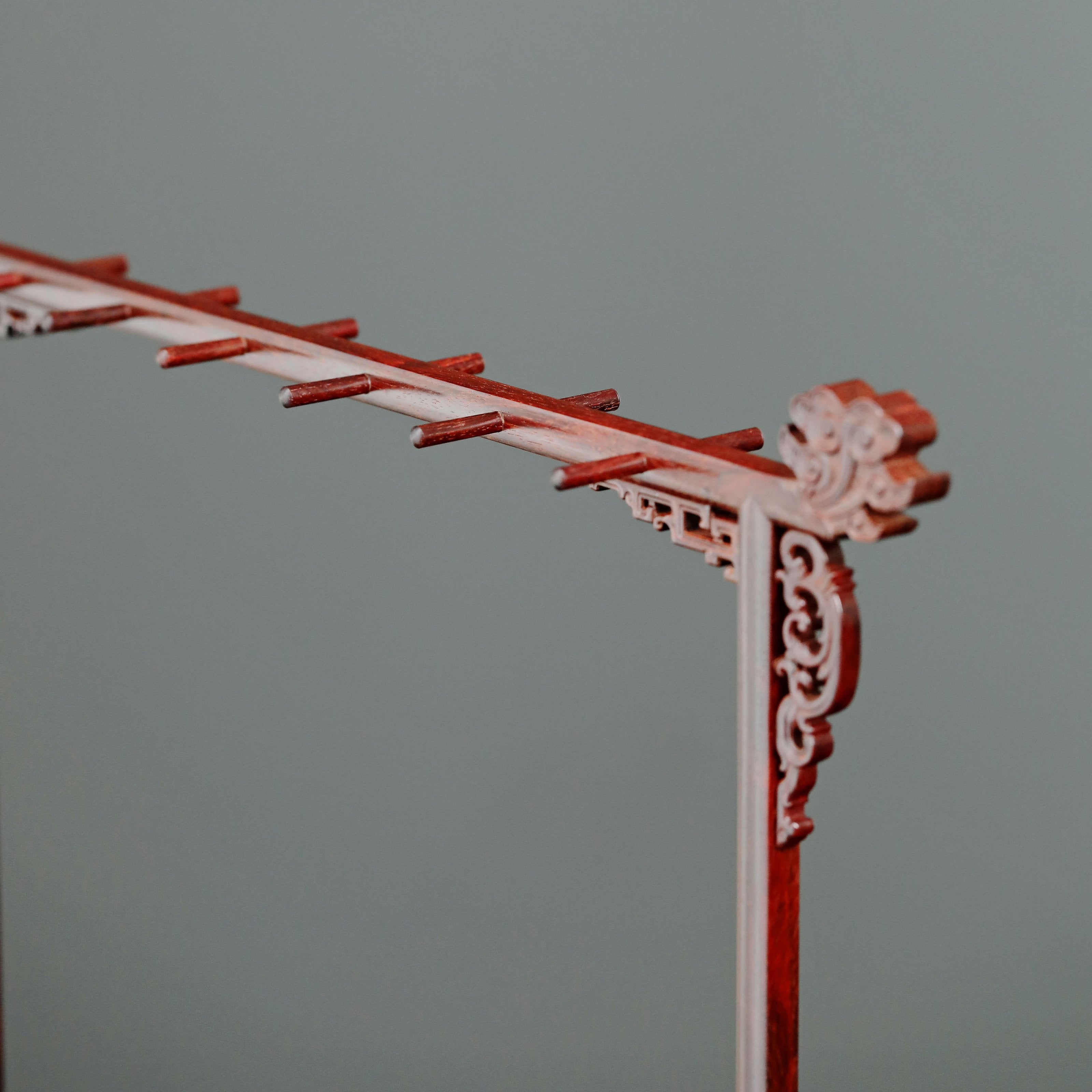 小叶紫檀 祥云纹笔架、笔挂