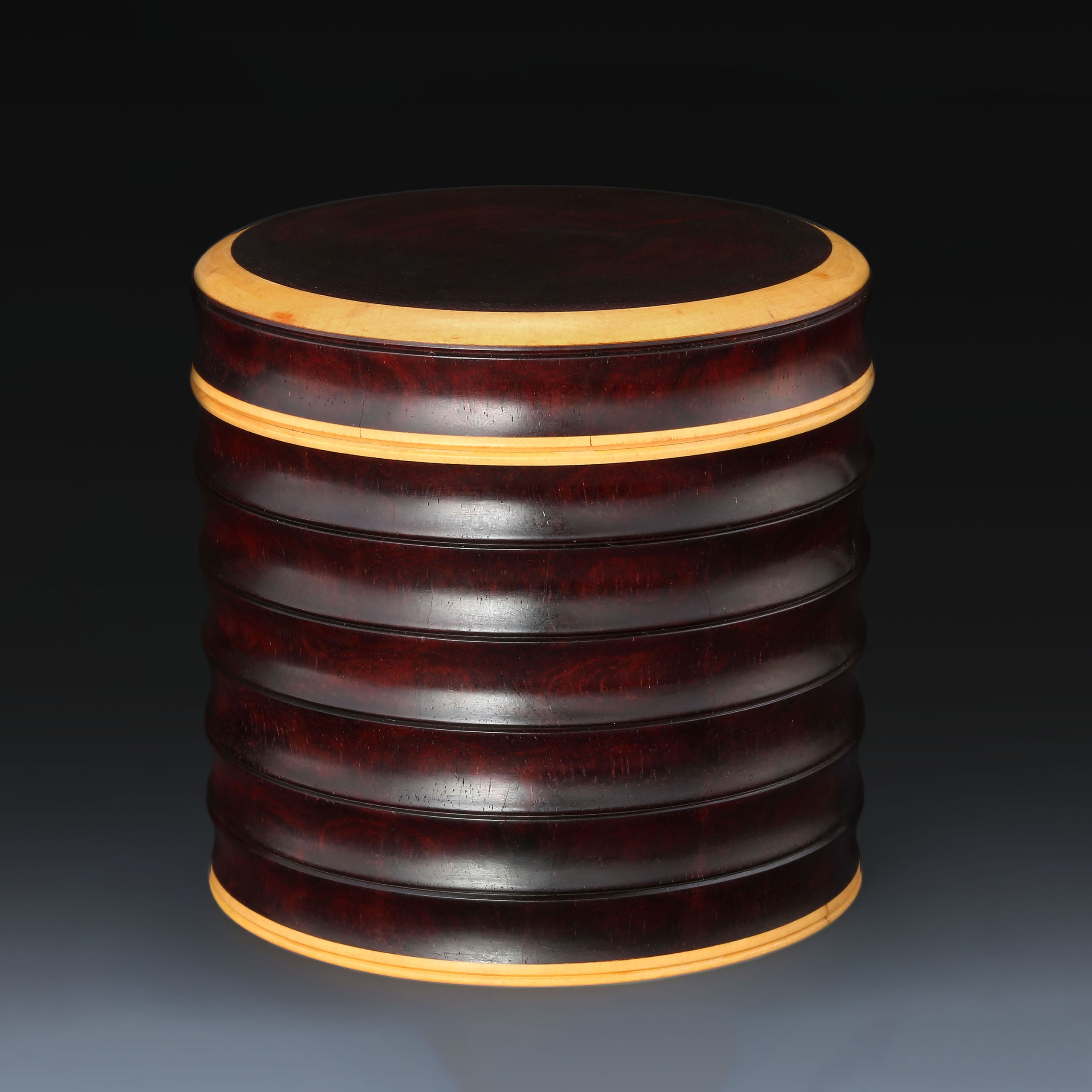 小叶紫檀/黄杨竹节 茶叶罐