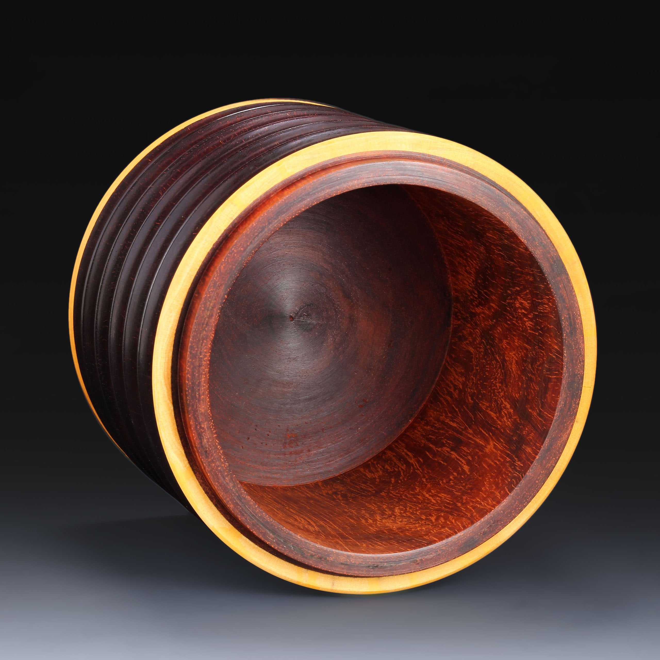 小叶紫檀/黄杨竹节 茶叶罐