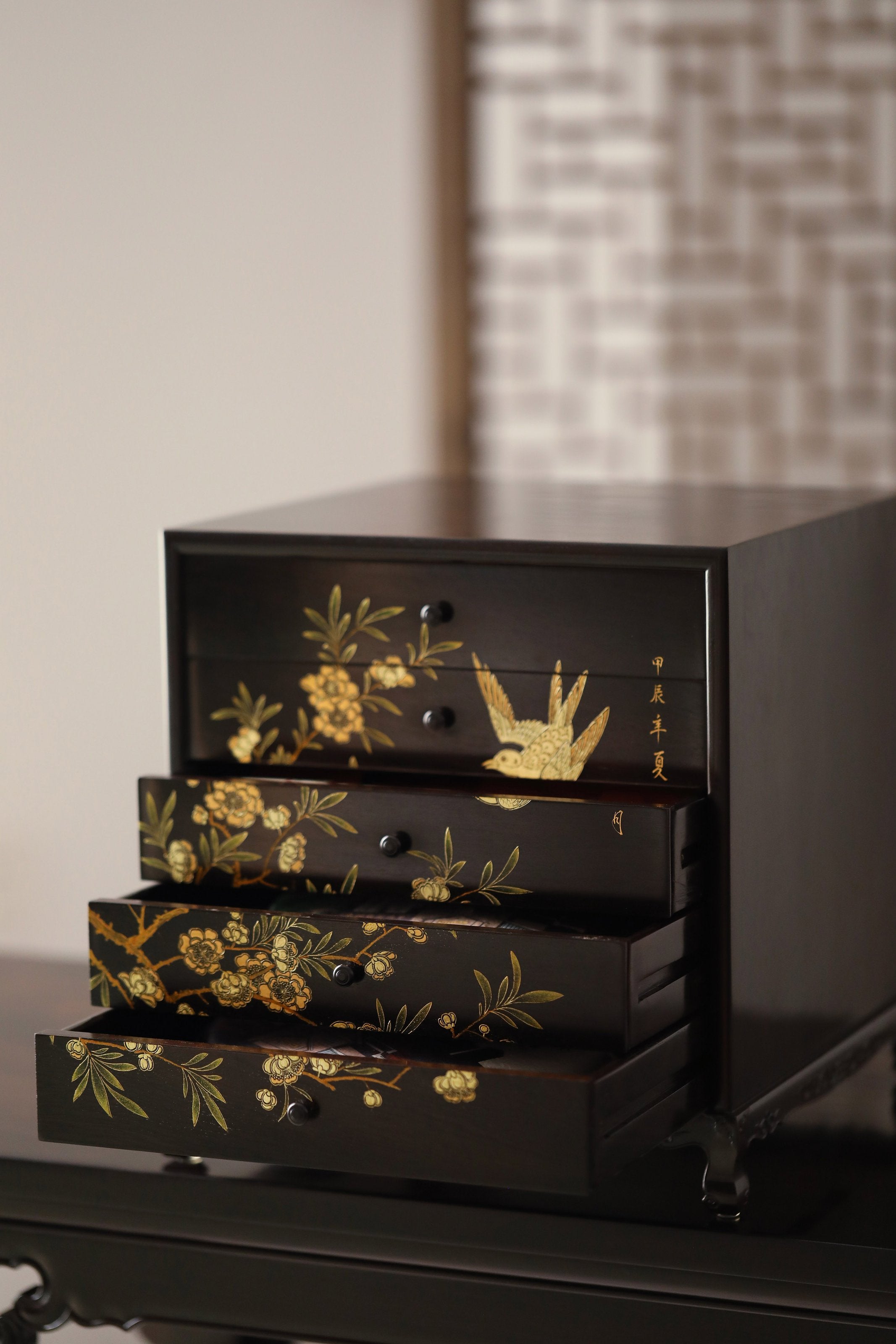 堆金喜上眉梢/富贵吉祥案上五斗茶边柜