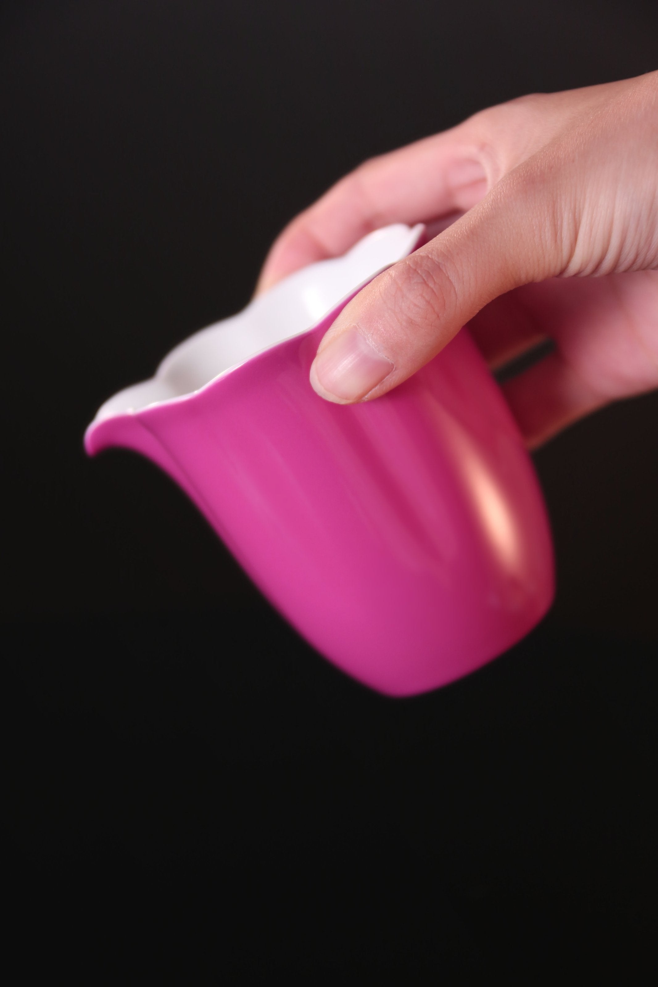 脂染胭红/胭脂留醉 葵瓣匀杯