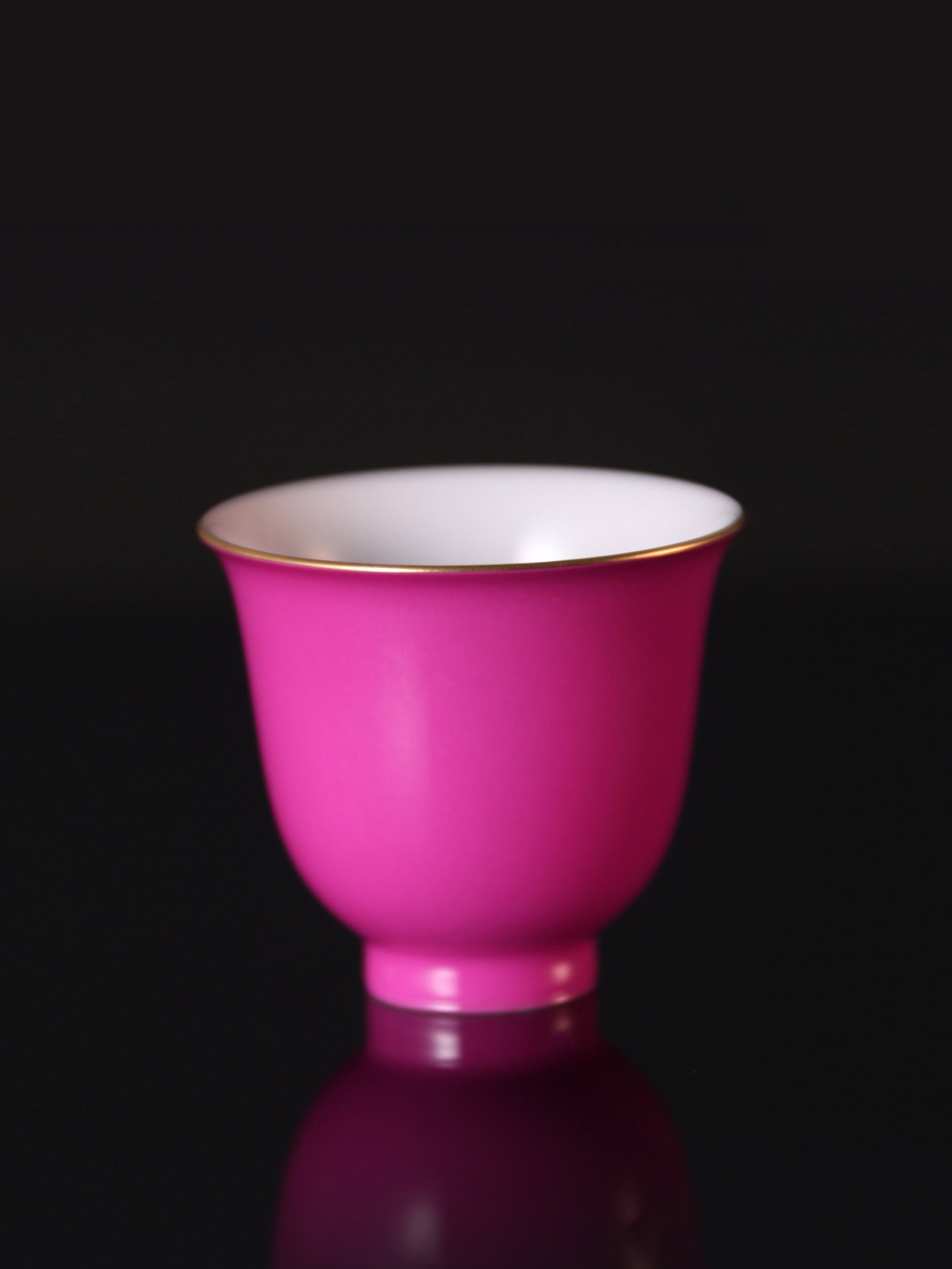 Carmine Red Glaze Monthly Flower Cup
