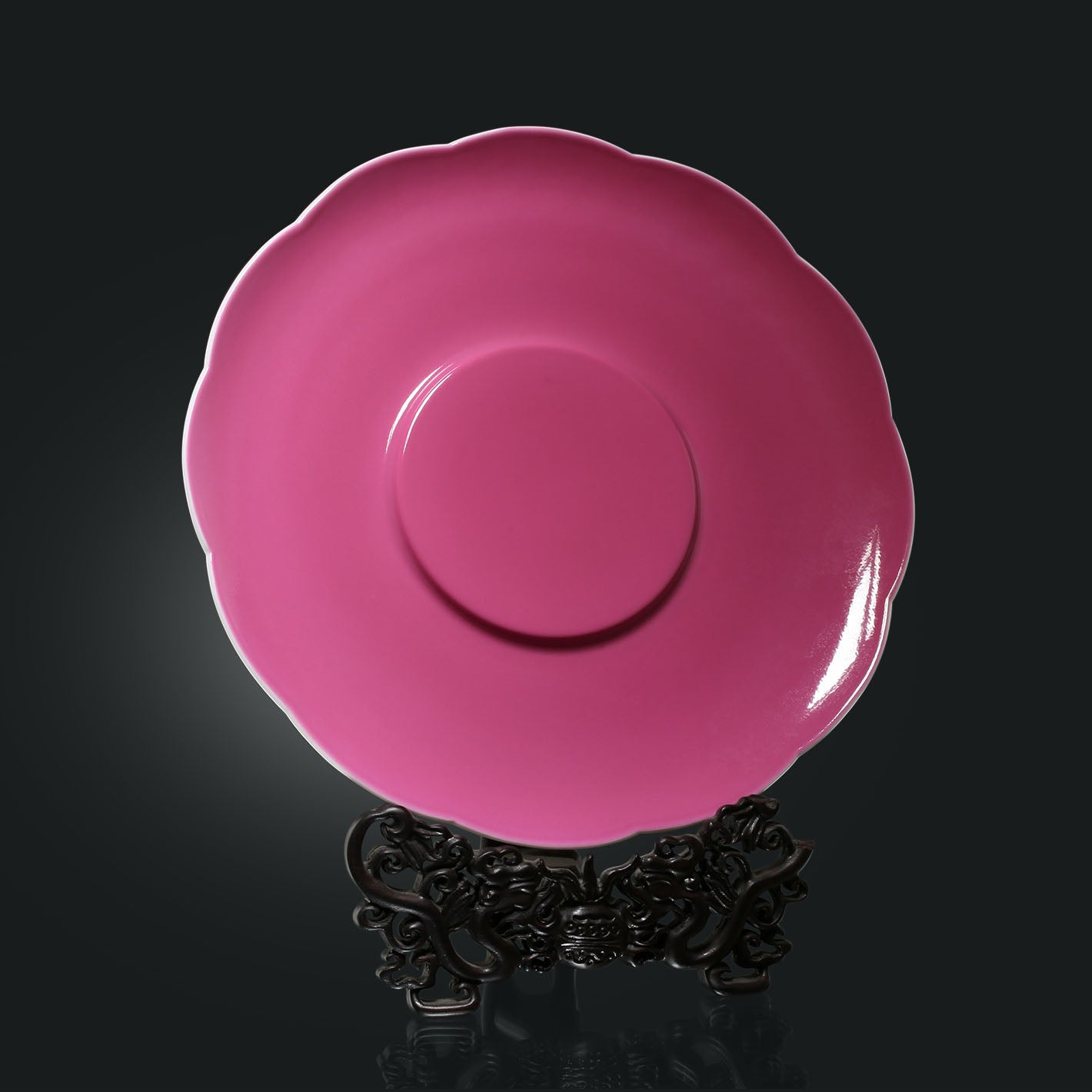 Light Carmine red Glaze Teapot Stand