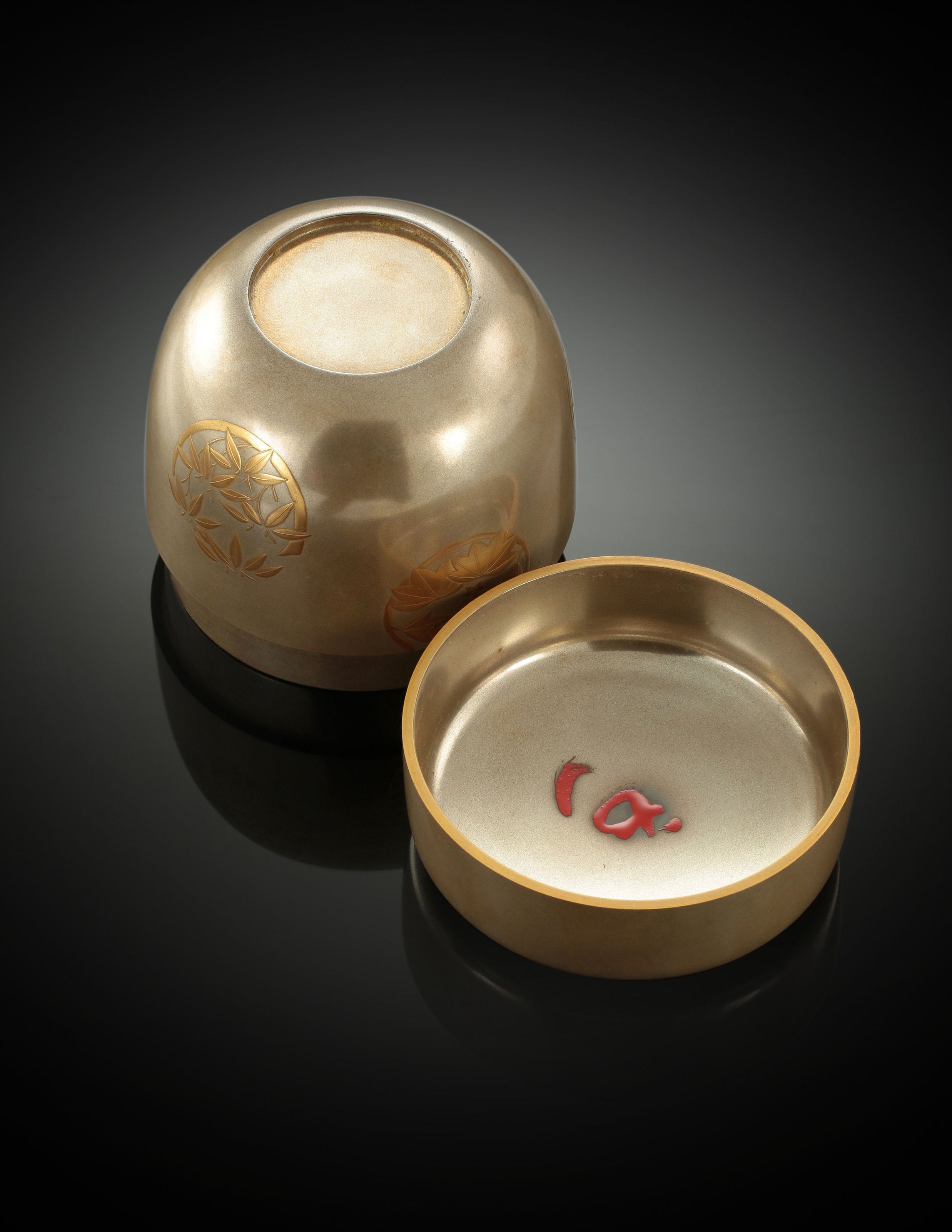 一後一兆作蒔繪四君子茶棗