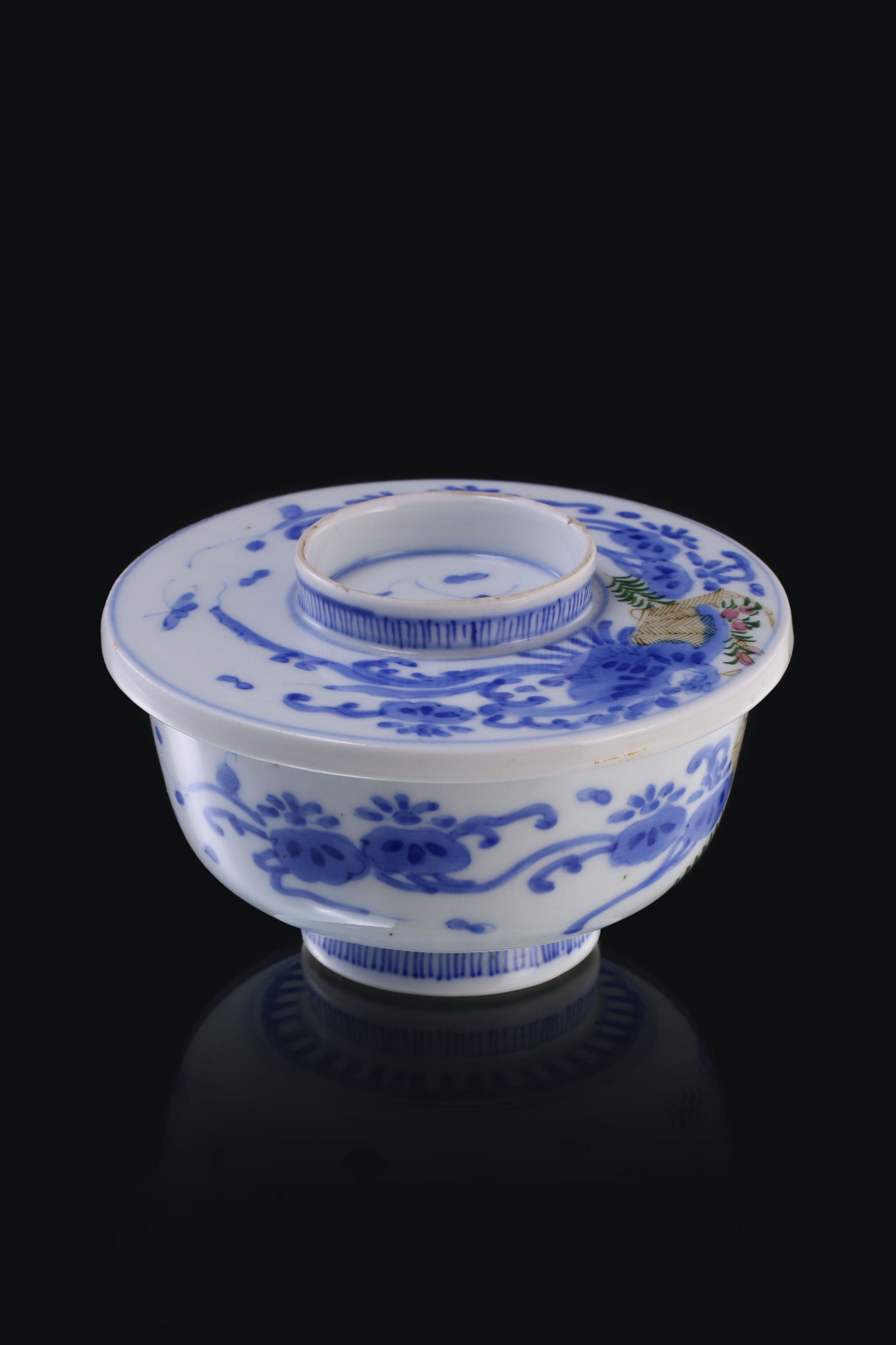 日本伊凡里花卉蓋碗（蓋物）