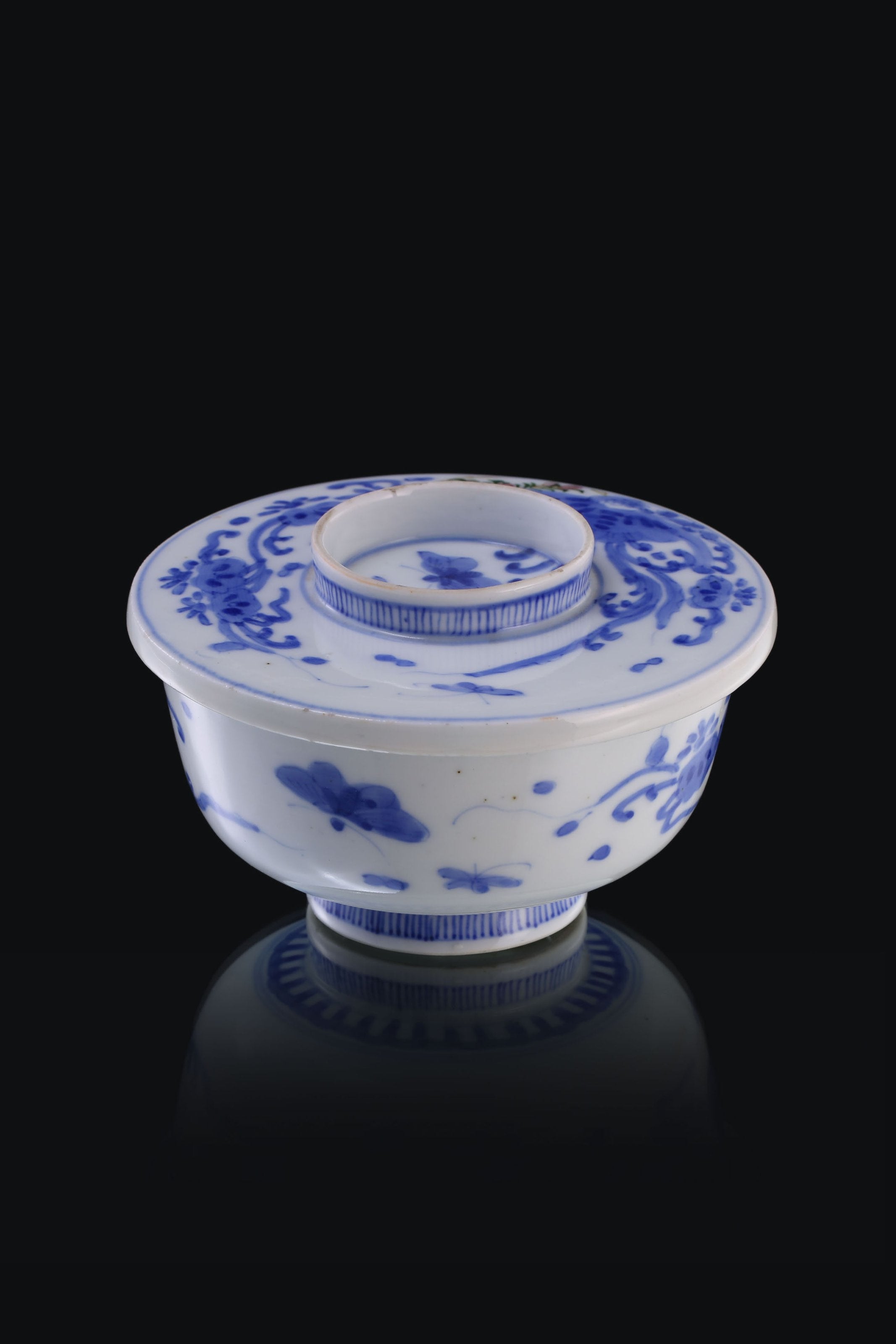 日本伊凡里花卉蓋碗（蓋物）