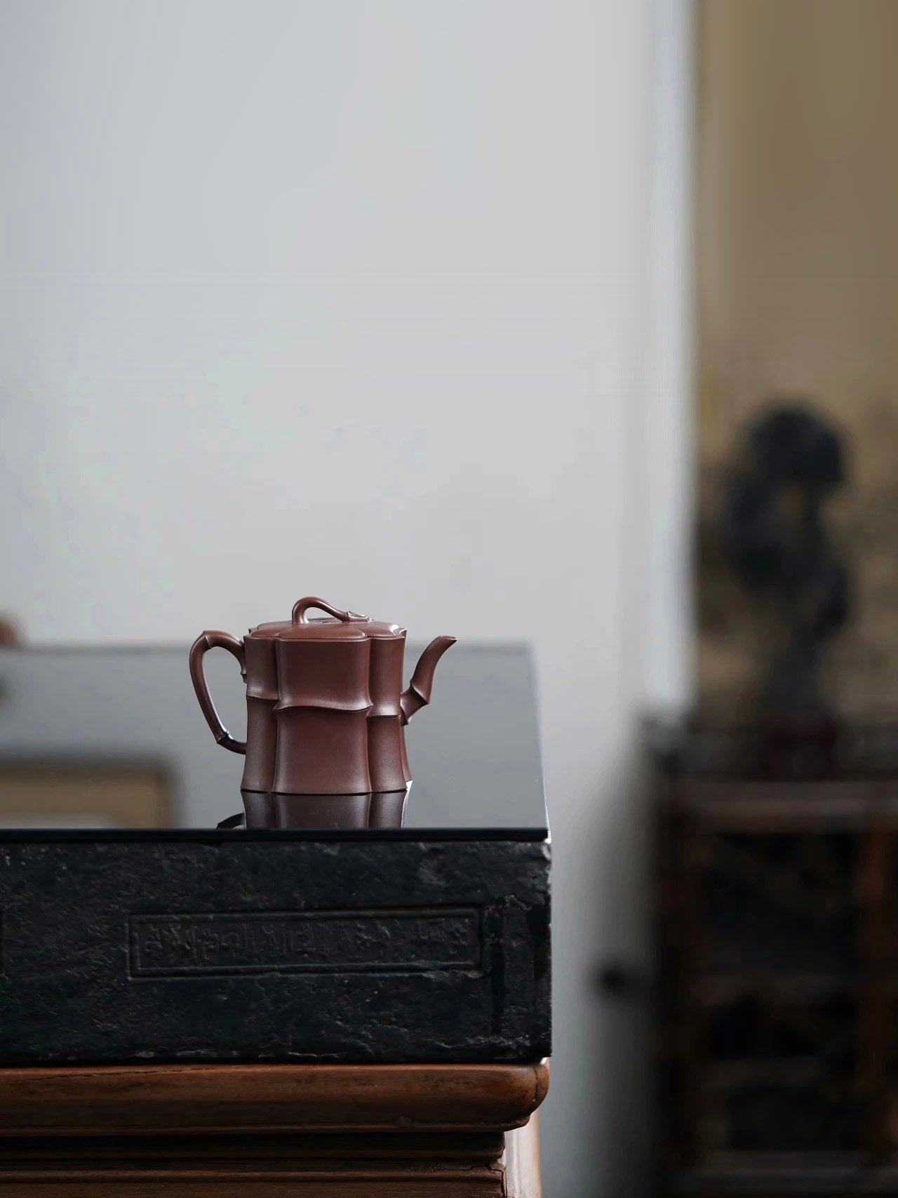 Chen Kai's Distant Mountain Purple-Red Clay Teapot