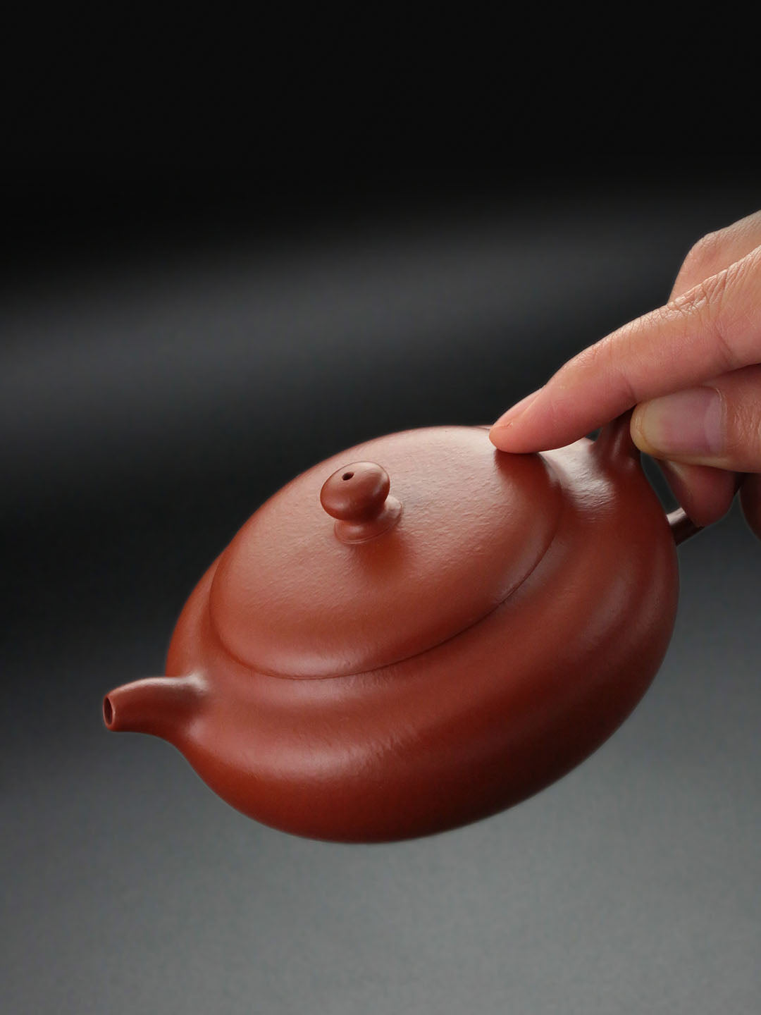 赵庄鹅黄朱泥圆韵壶