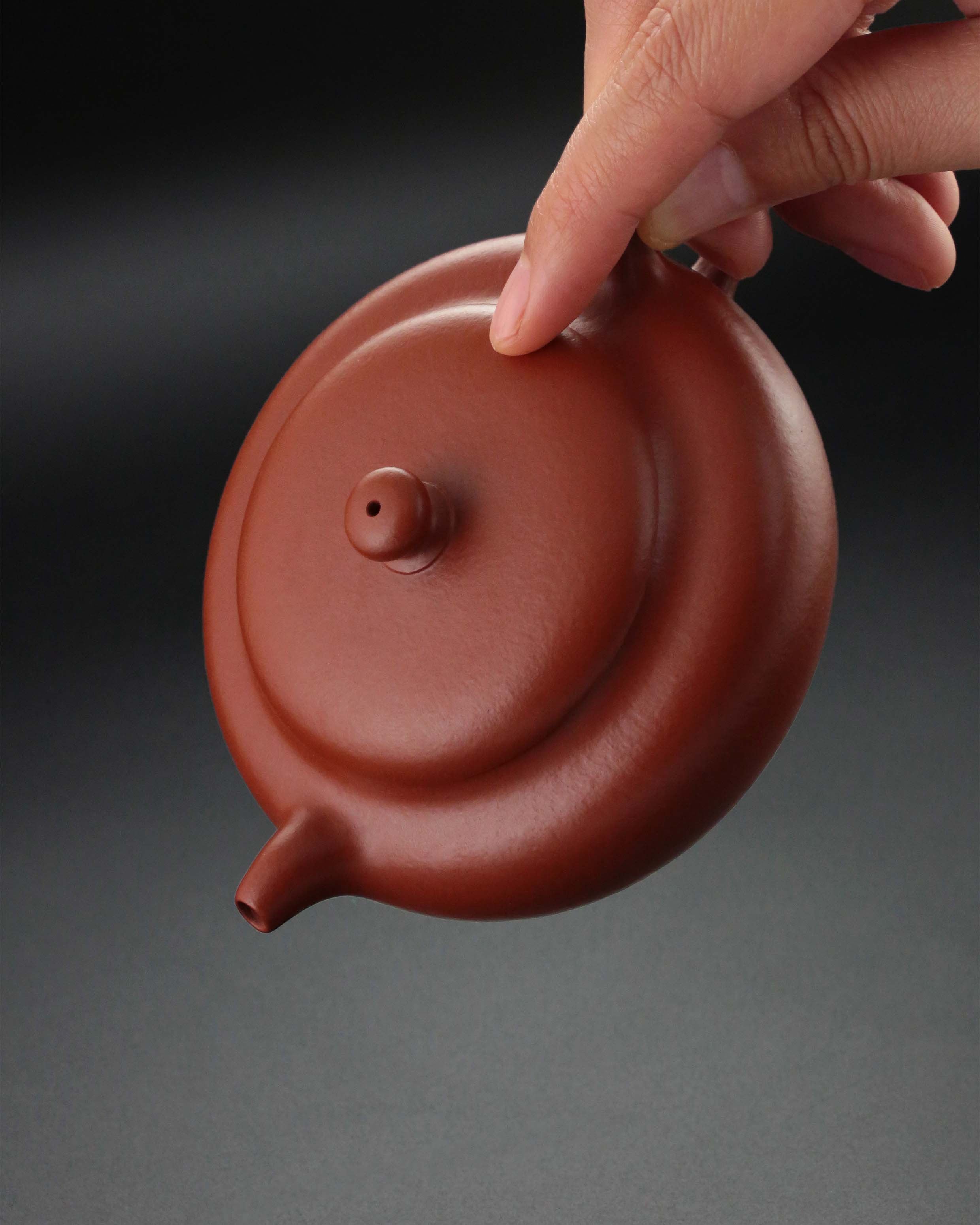 赵庄鹅黄朱泥圆韵壶