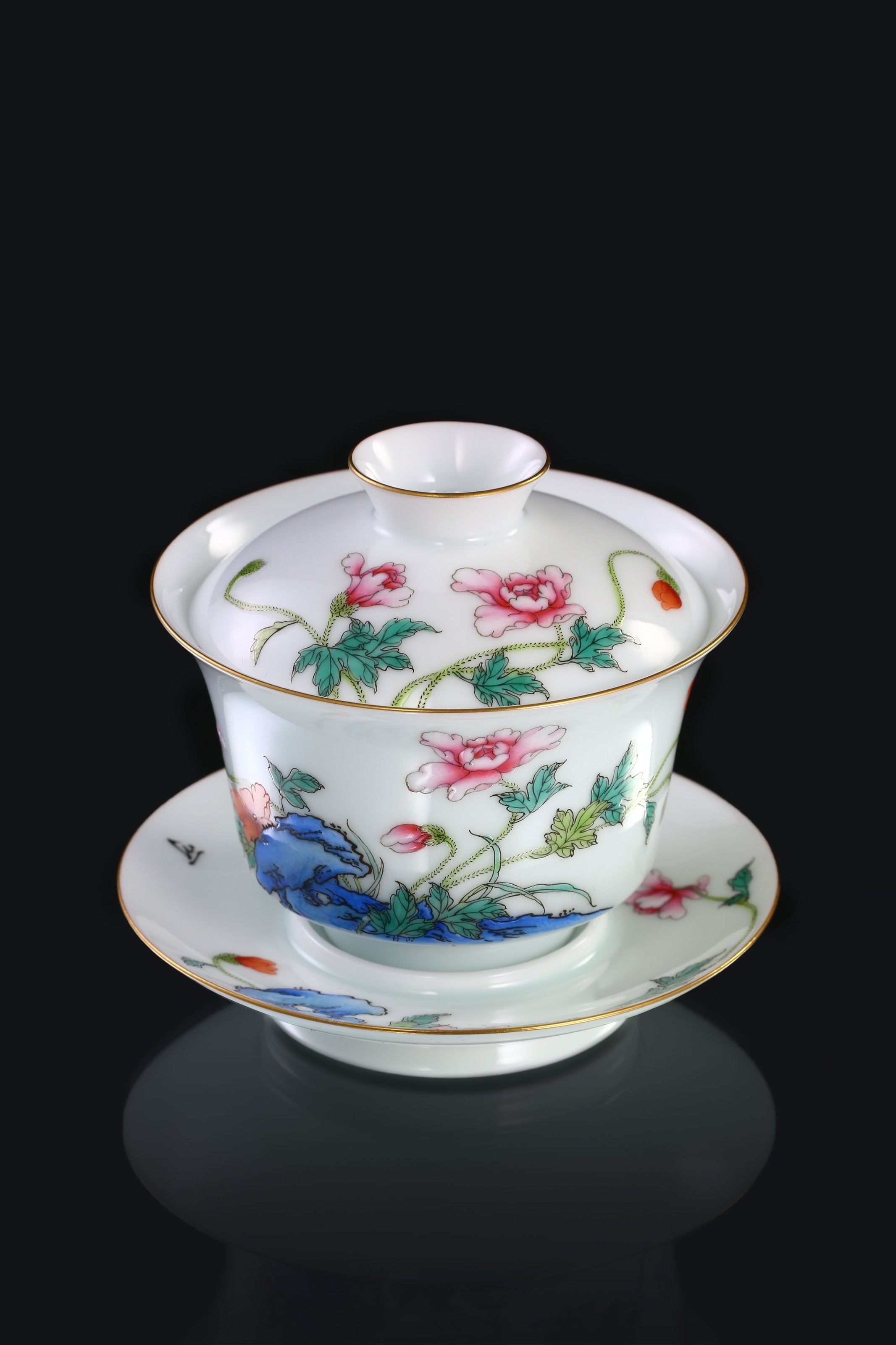 Corn Poppy Gaiwan(lidded bowl)