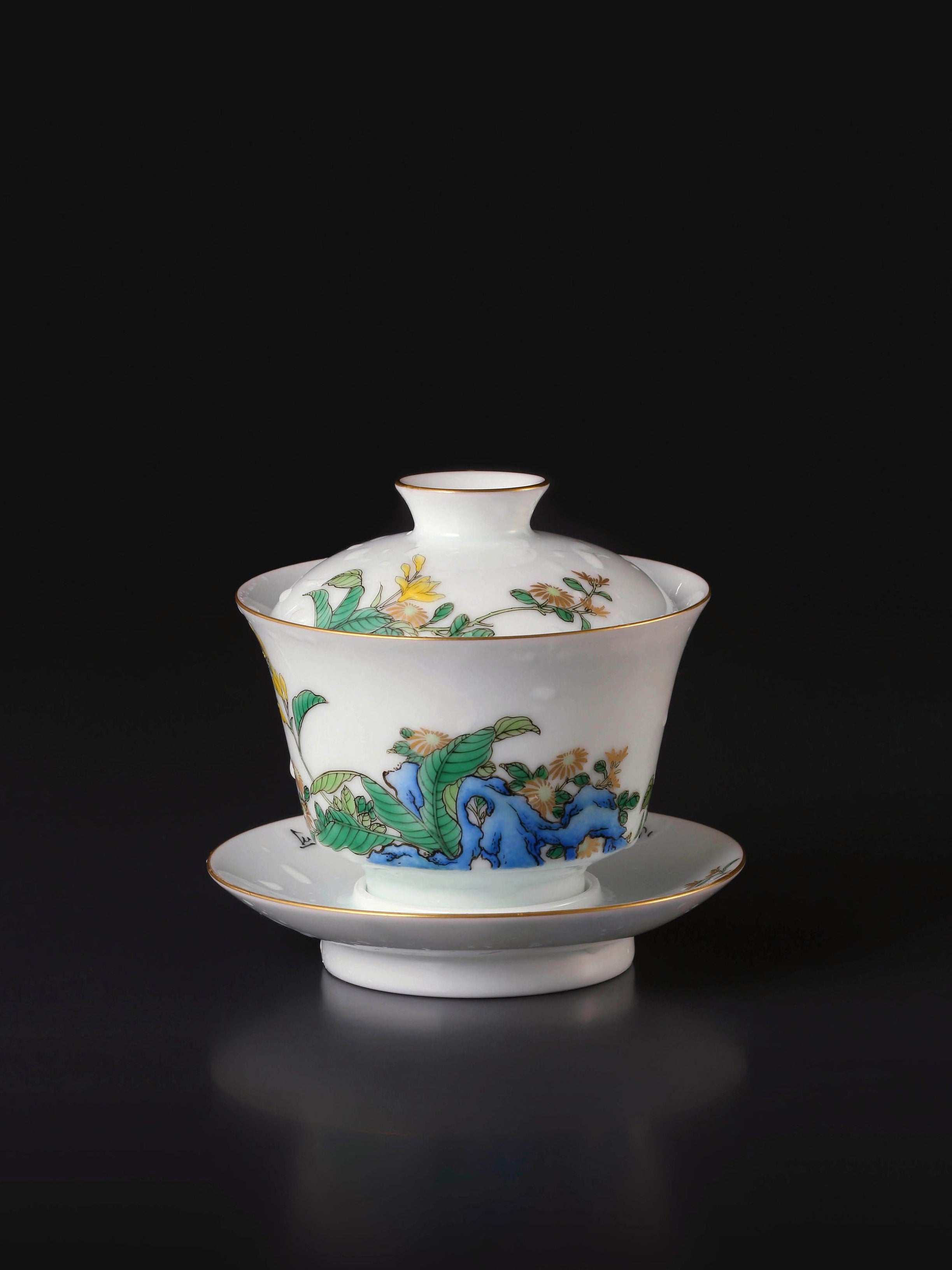 玉簪花盖碗/茗杯