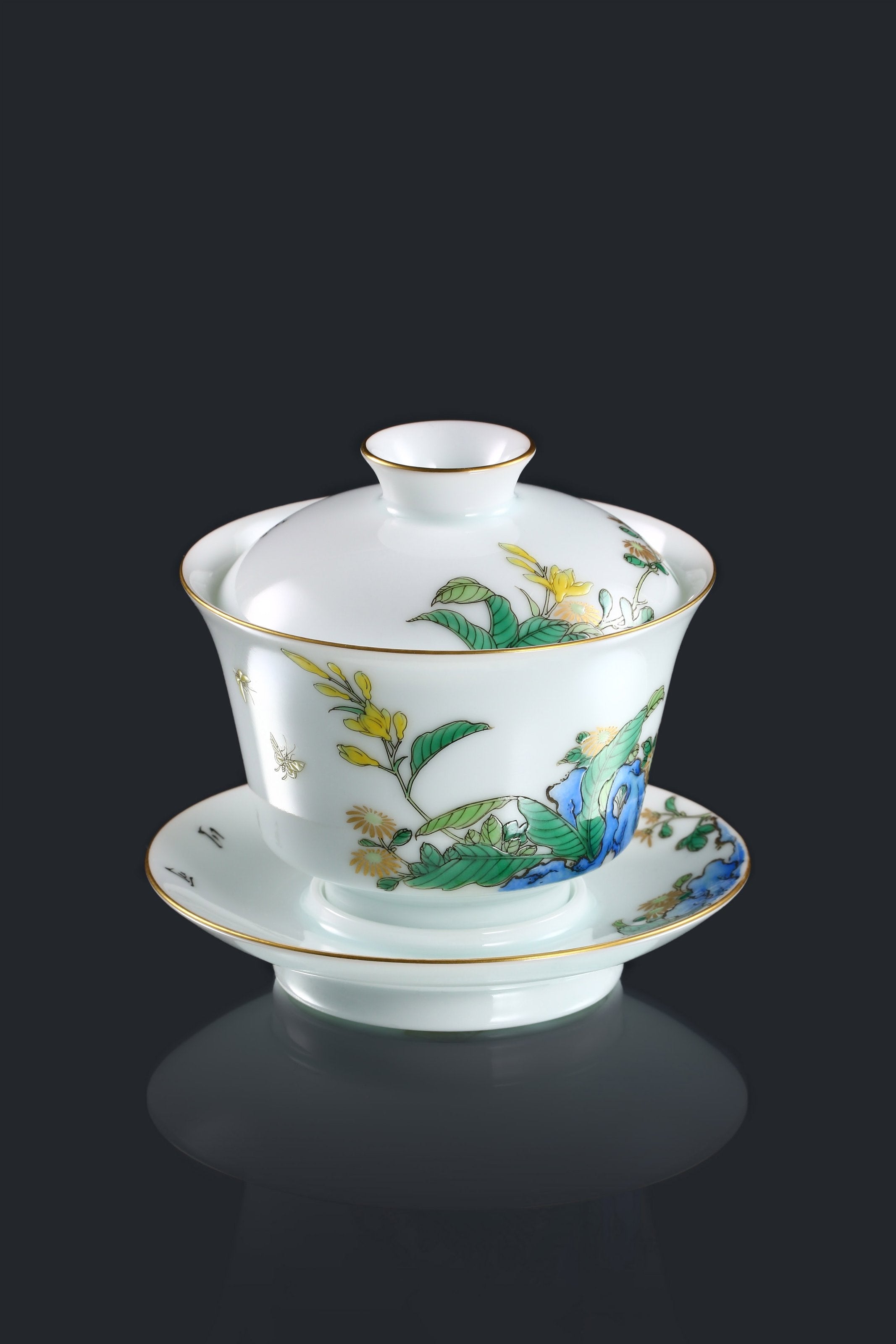 玉簪花盖碗/茗杯